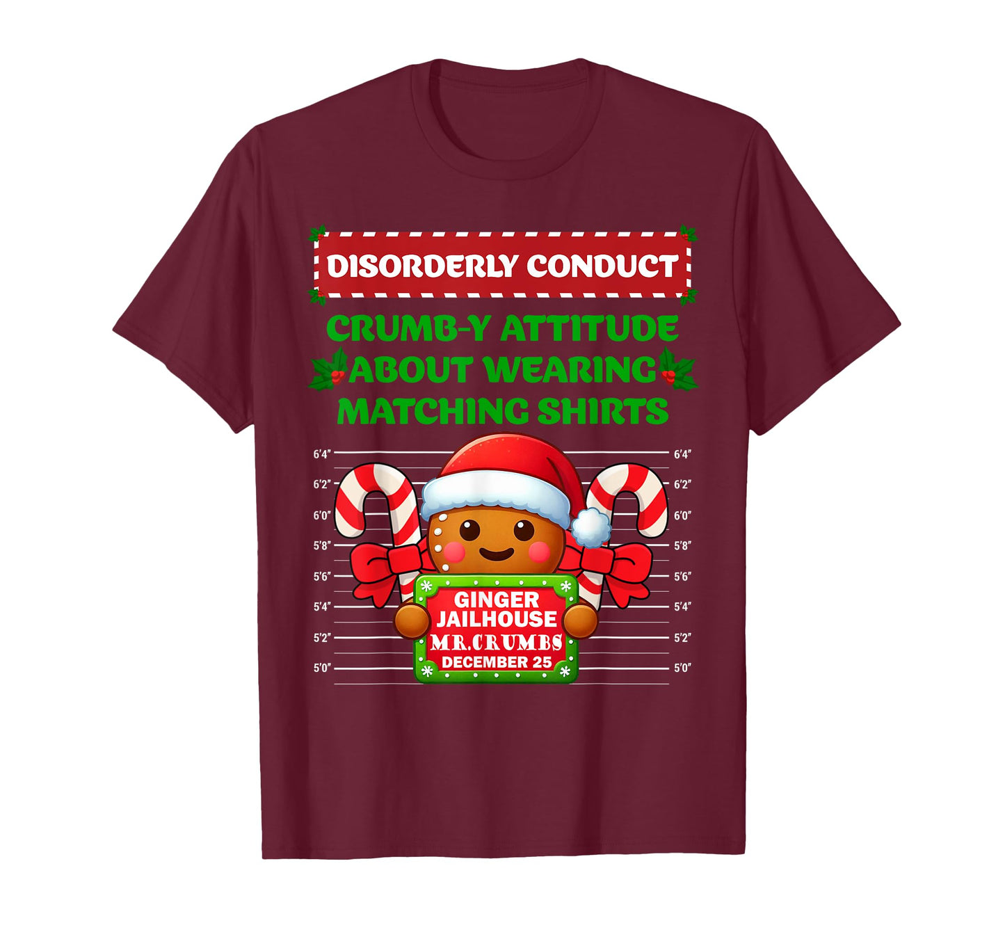 Funny Gingerbread Inmate Christmas Matching Family Group Set T-Shirt