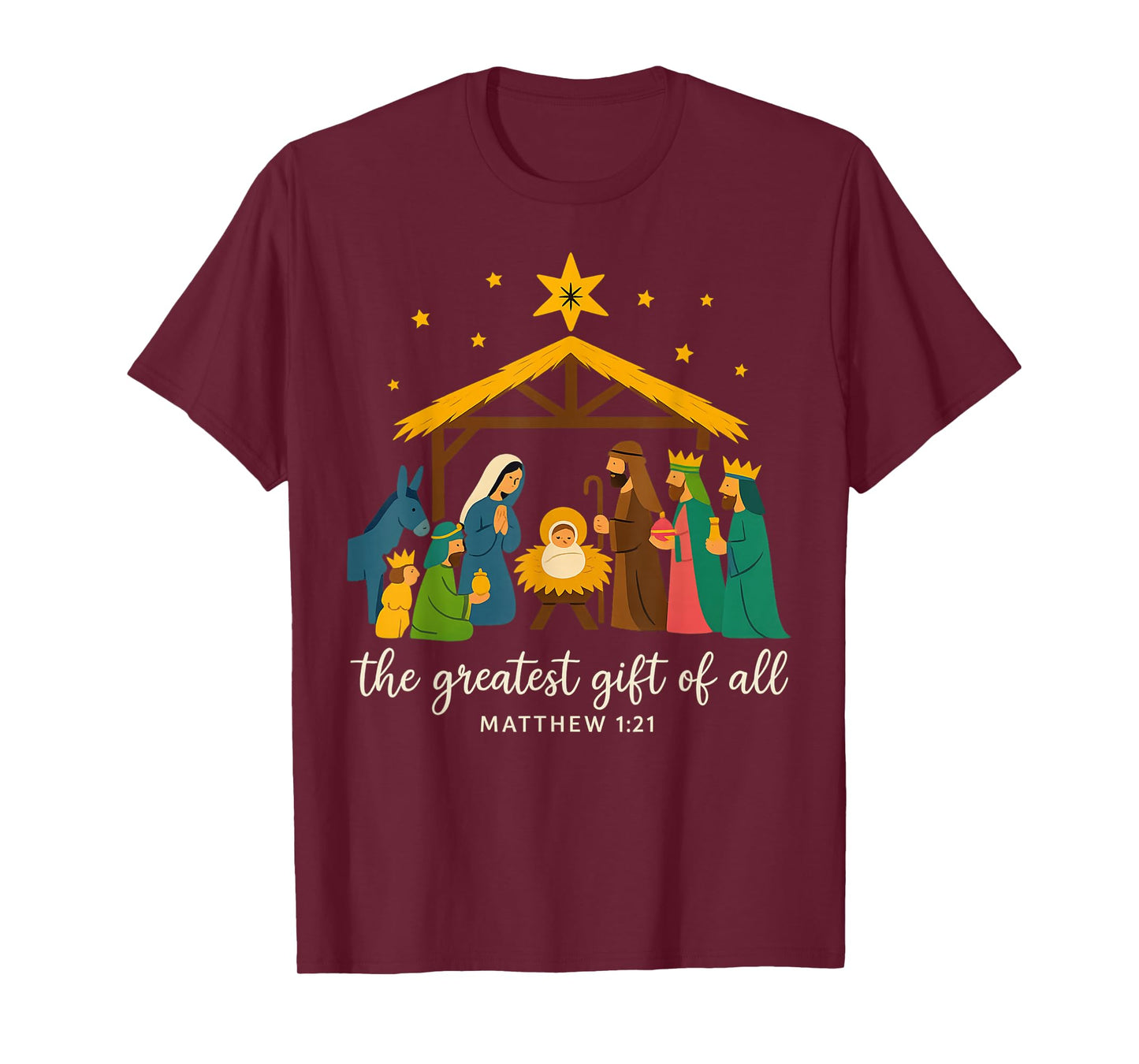 The Greatest Gift for All Christmas Nativity Jesus Christian T-Shirt