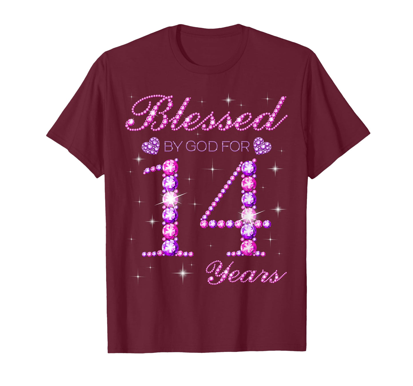 Blessed by God for 14 Years Old 14th Birthday Party T-Shirt