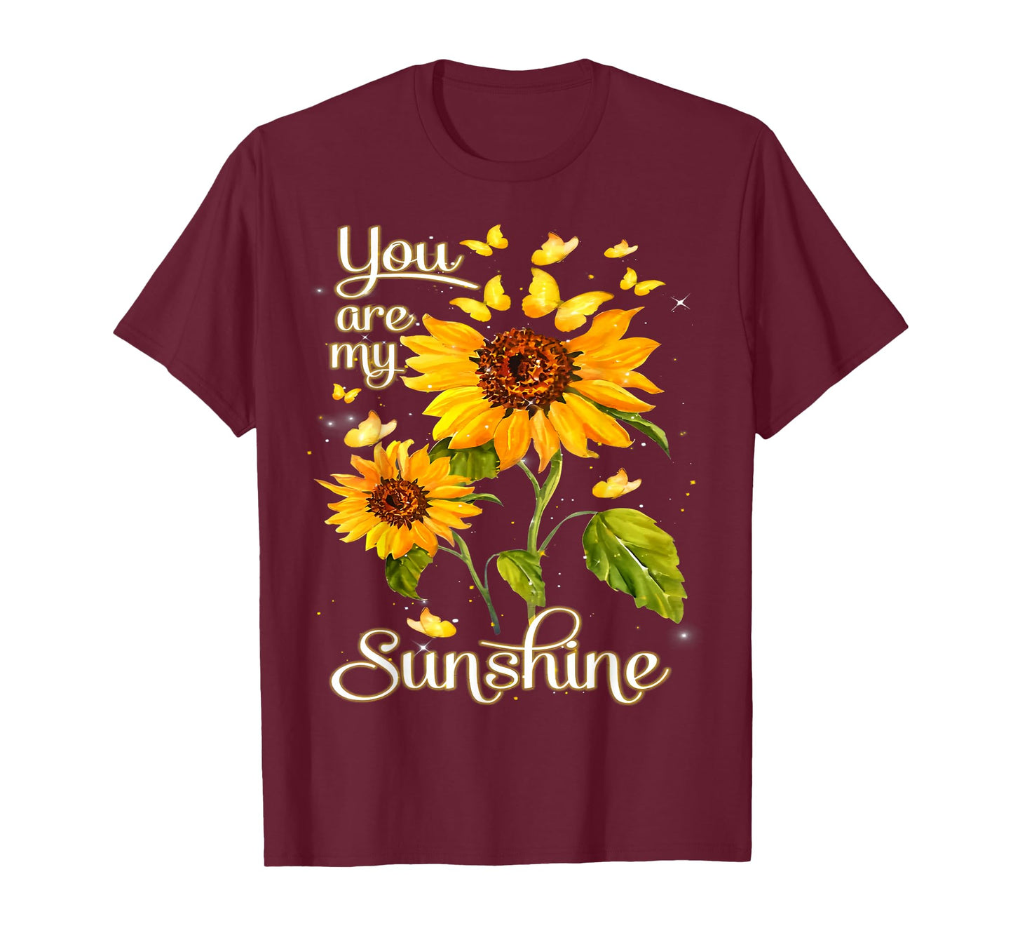 You Are Sunshine My Only Sunshine Butterfly Sunflower T-Shirt