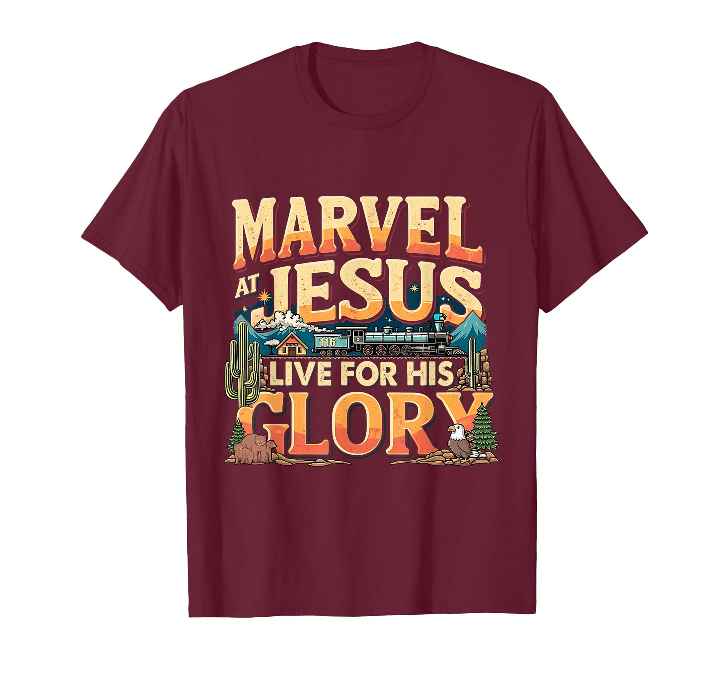 VBS 2025 True North Christian Camp His Glory Junction Train T-Shirt