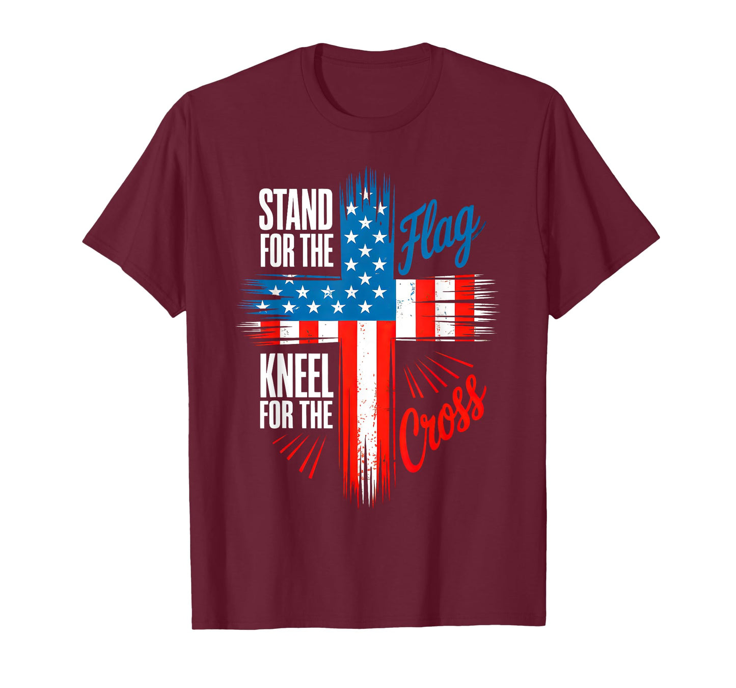 USA Flag Religious Quote 4th of July Christian Faith Patriot T-Shirt