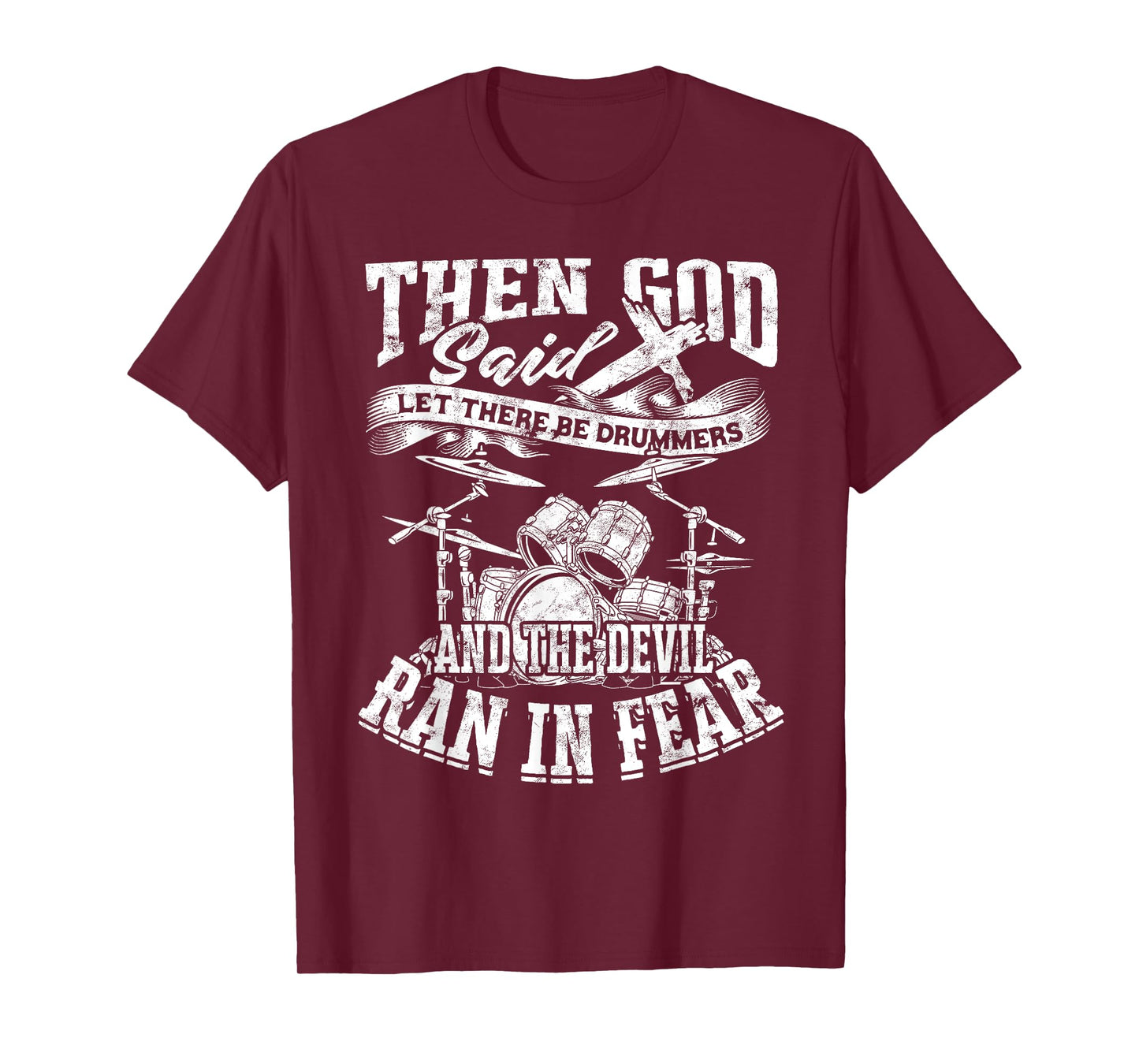 Religious Drummer for Jesus Drums Sticks Drumming Cross T-Shirt