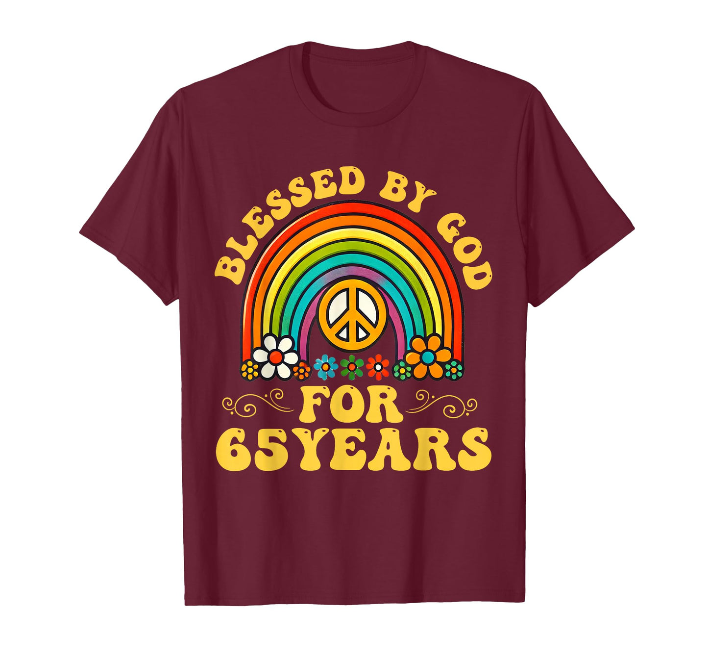 Blessed By God For 65 Years Sixty Five 65th Birthday T-Shirt