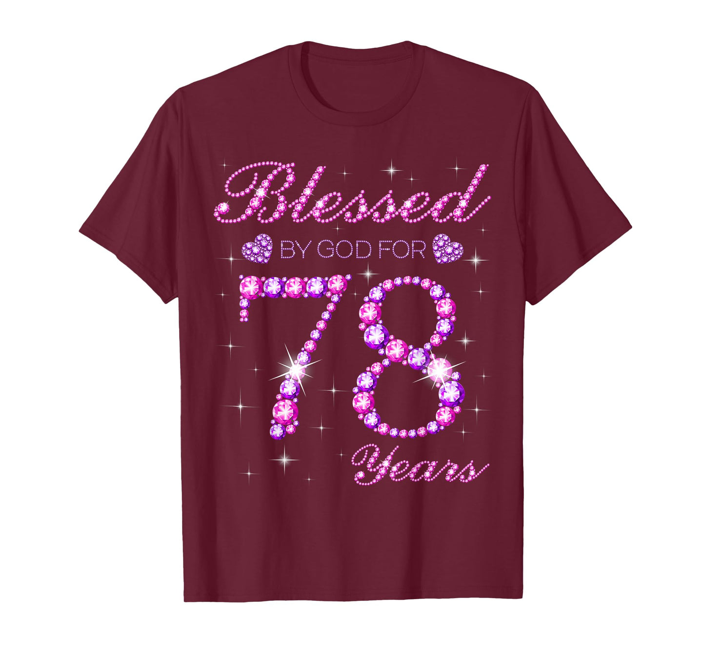 Blessed by God for 78 Years Old 78th Birthday Party T-Shirt