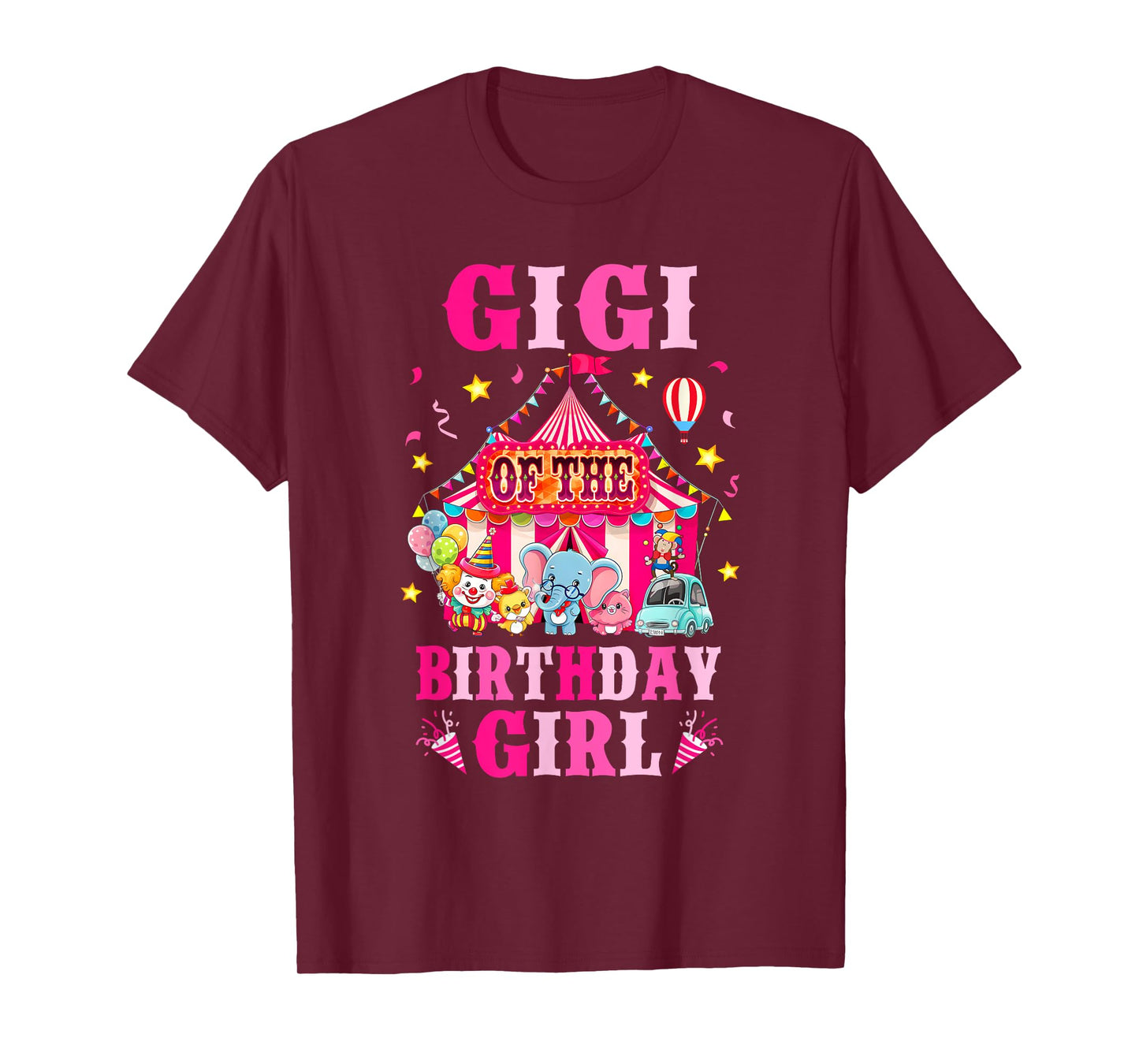Gigi Of The Birthday Girl Circus Carnival Family Party T-Shirt