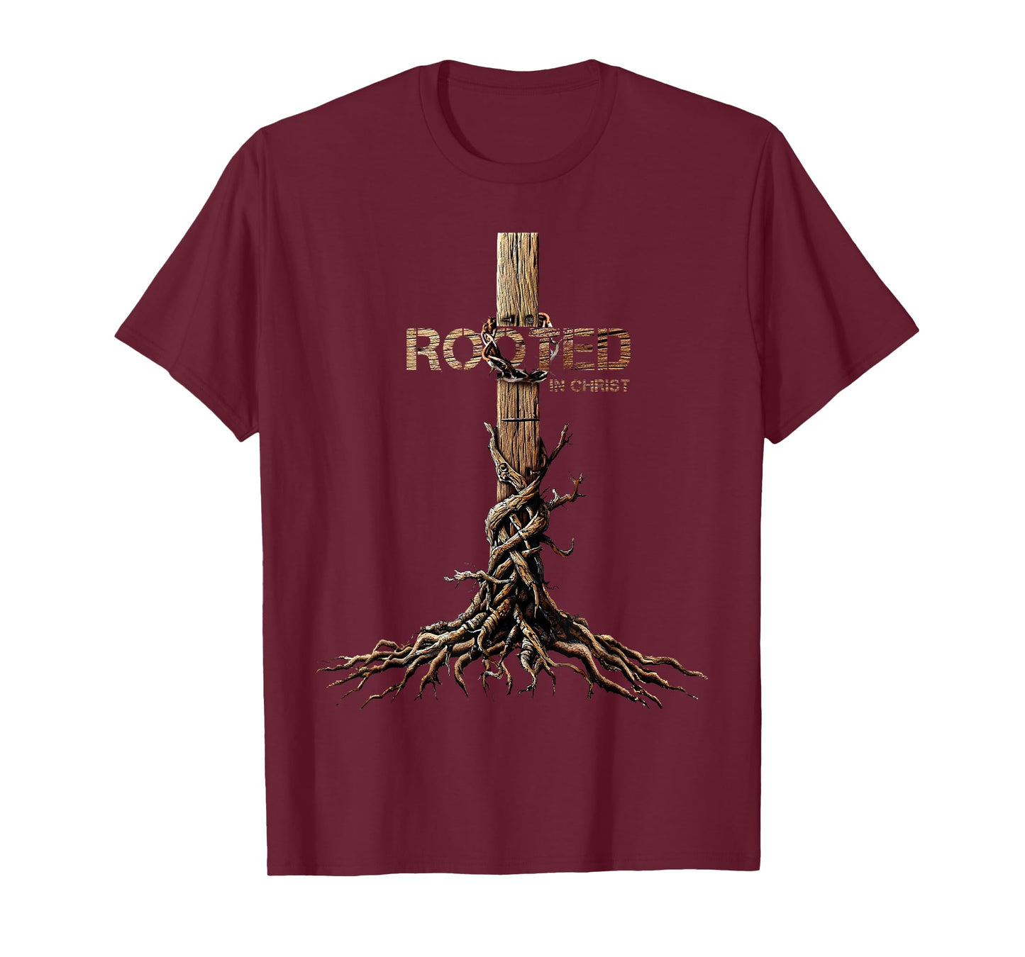 Rooted in Christ Shirt, Jesus Shirts, Cross Christian T-Shirt