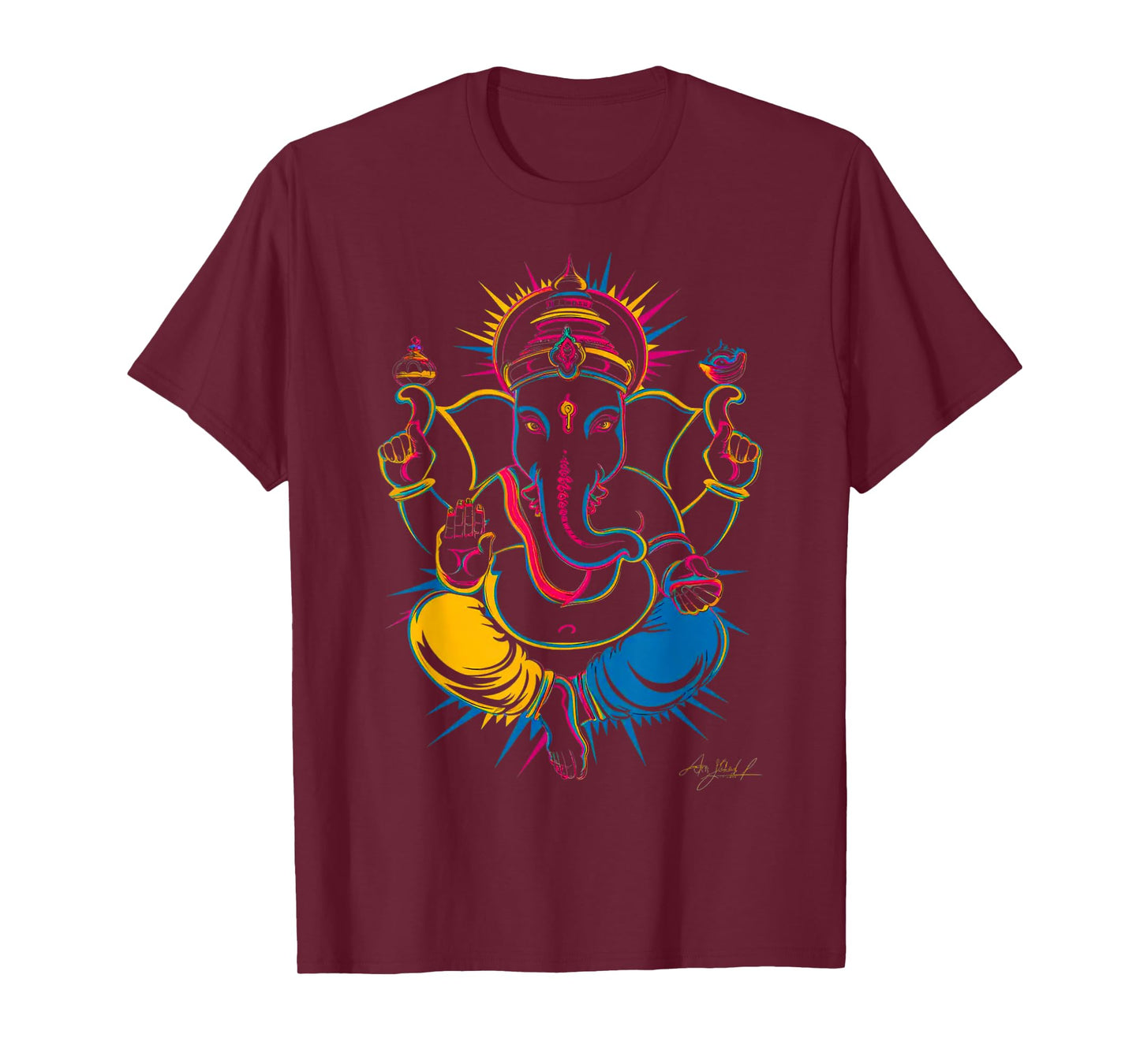 Hindu Ganesha Puja Elephant God India Meditation Yoga Murti T-Shirt