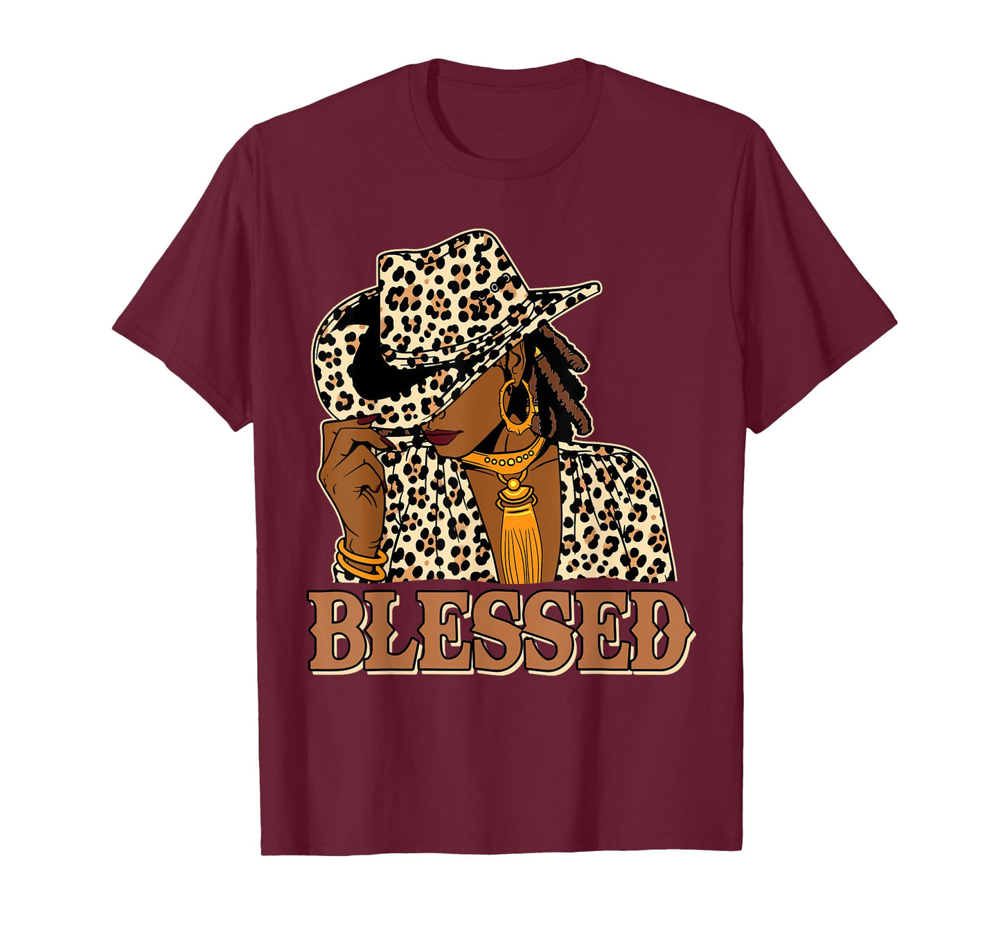 Blessed Black Cowgirl Western Swag African Christian Woman T-Shirt