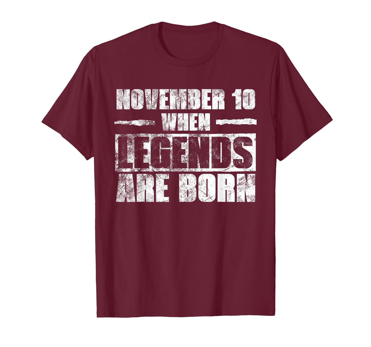 November 10th When Legends Are Born November Birthday T-Shirt