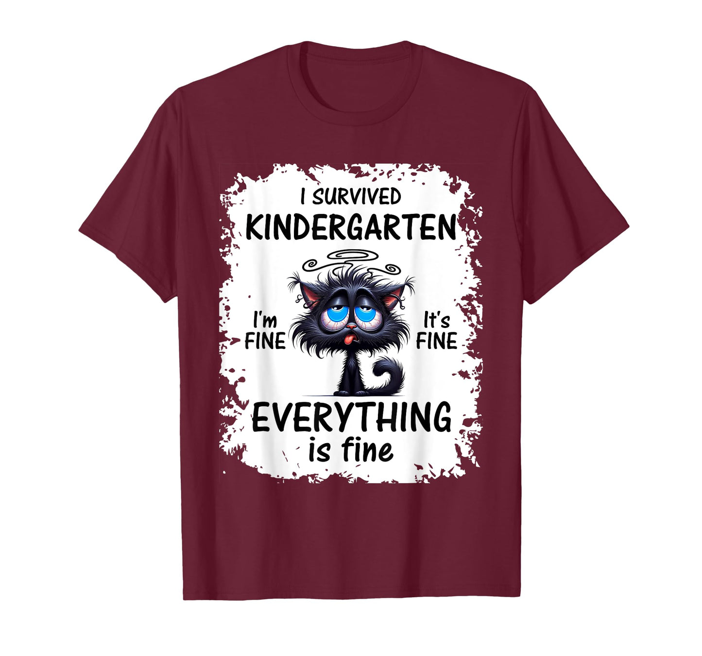 Funny Kindergarten Grad 2025 I Survived Kindergarten T-Shirt