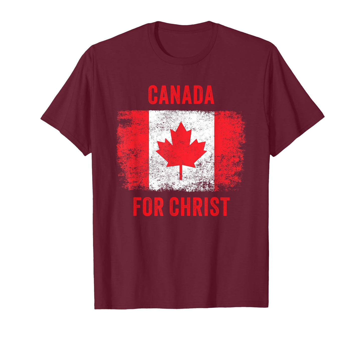 Canada for Christ – Canadian Flag Cross Revival Graphic T-Shirt