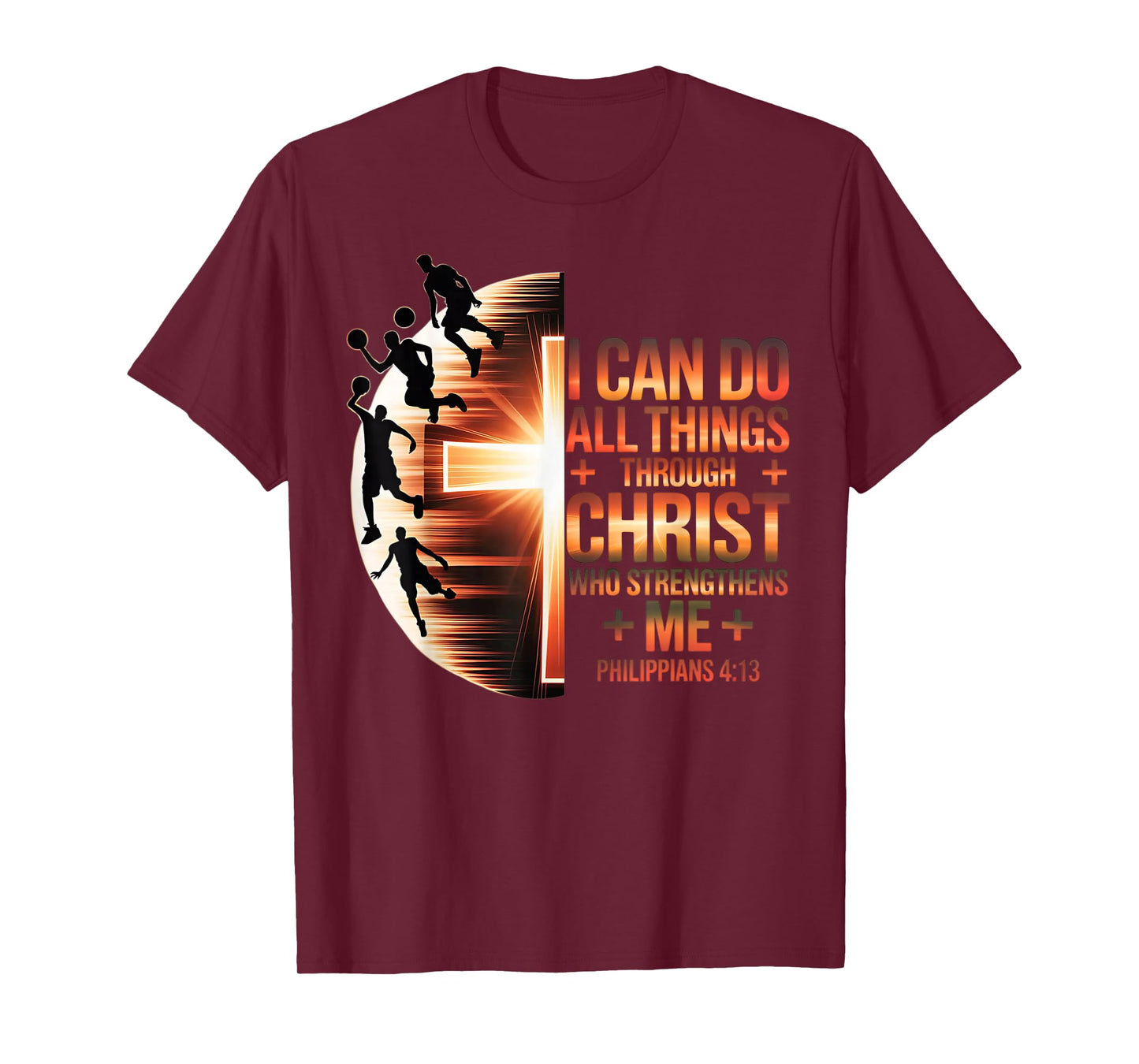 Funny Christian Basketball Athlete Bible Verse Sports Team T-Shirt