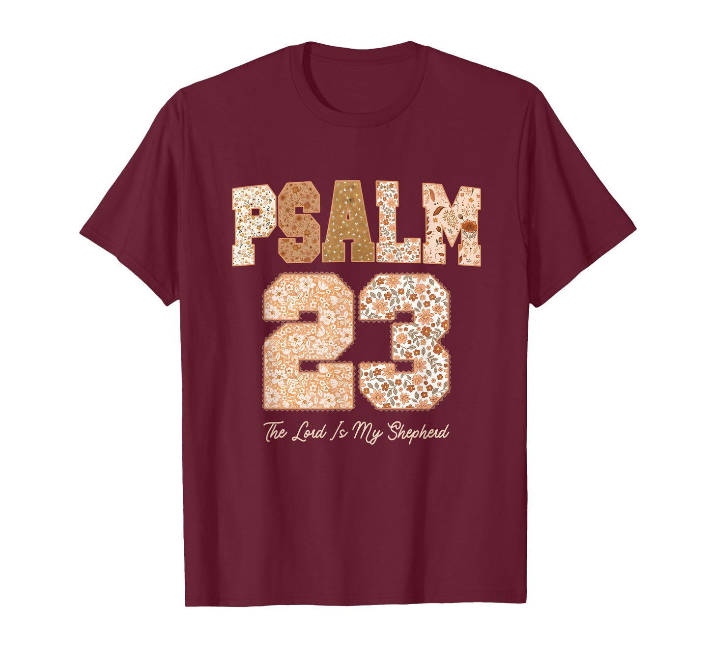 Fall Autumn Psalm 23 The Lord is My Shepherd Bible Christian T-Shirt