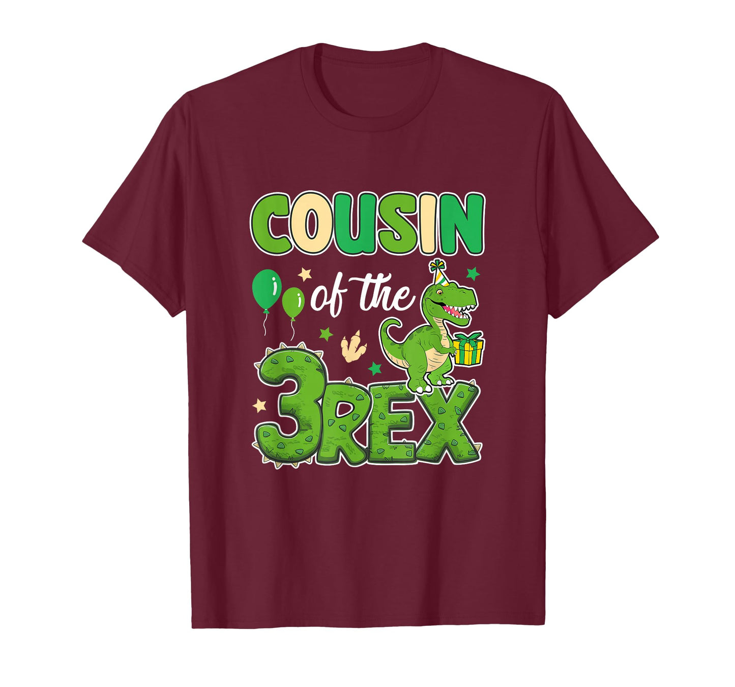 Cousin Of The Three Rex Birthday Dinosaur Family Matching T-Shirt