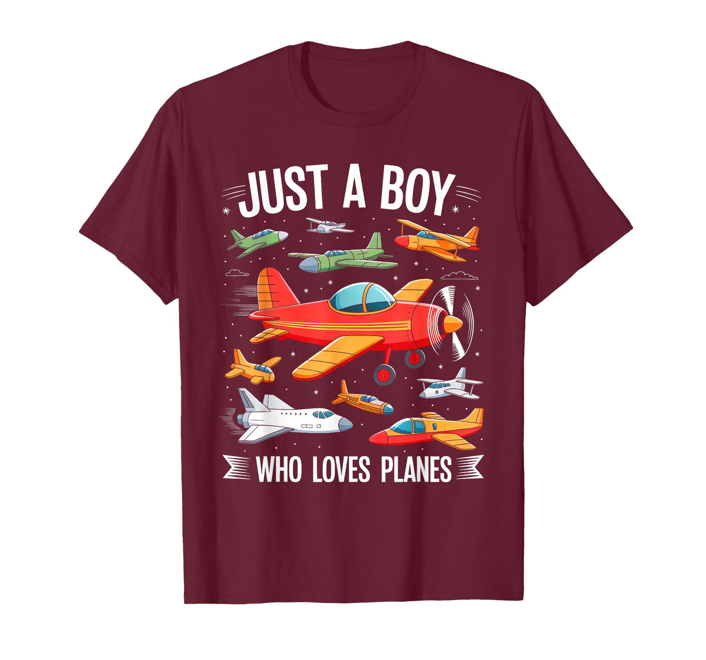 Just A Boy Who Loves Planes Airplane Aircraft Birthday Party T-Shirt
