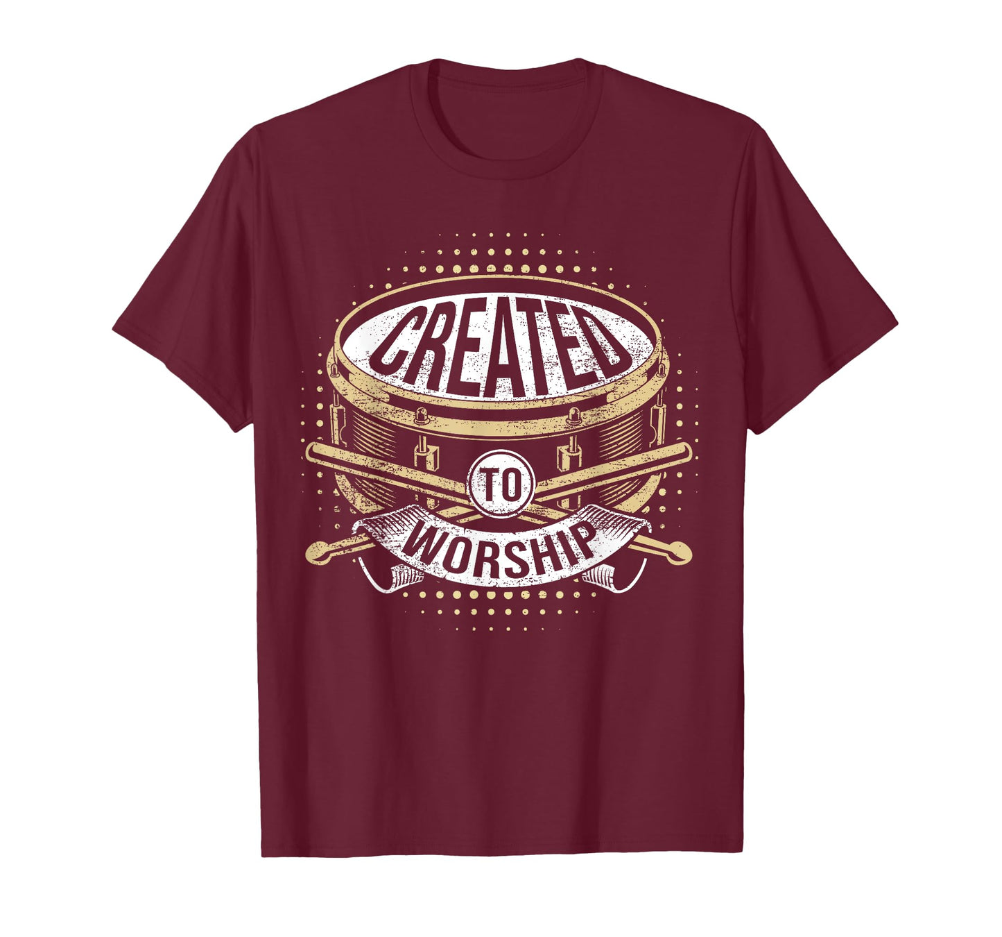 Drummer For Jesus Religious Drummer Gifts Christian Music T-Shirt, Unisex-Adults, Black, Small, Short Sleeve