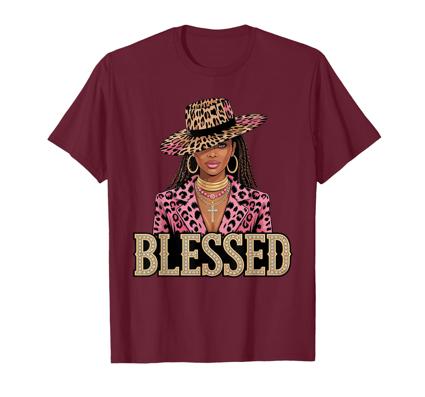 Blessed Black Cowgirl Western Swag African Christian Woman T-Shirt