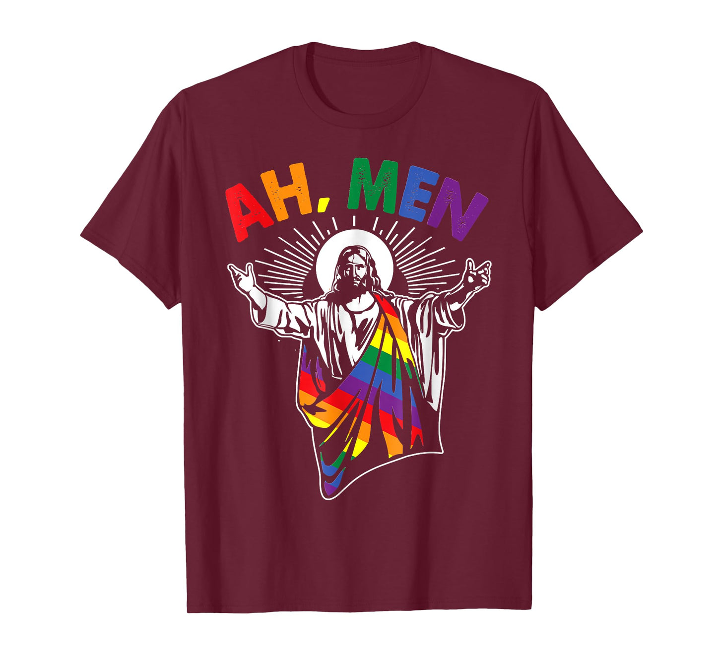 Ah Men Funny LGBT, Easter Gay, Christian Costume T-Shirt