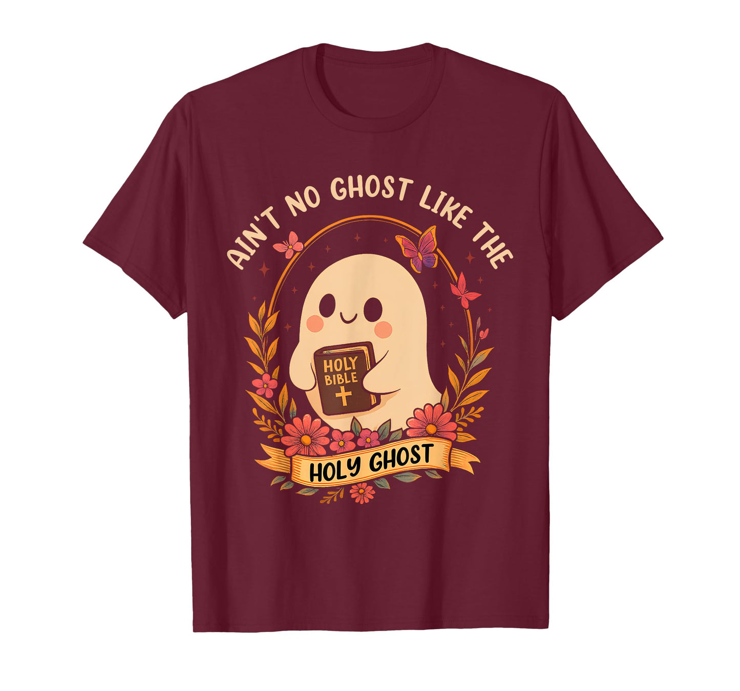 Cute Friendly Spirit with Bible Floral Gift T-Shirt