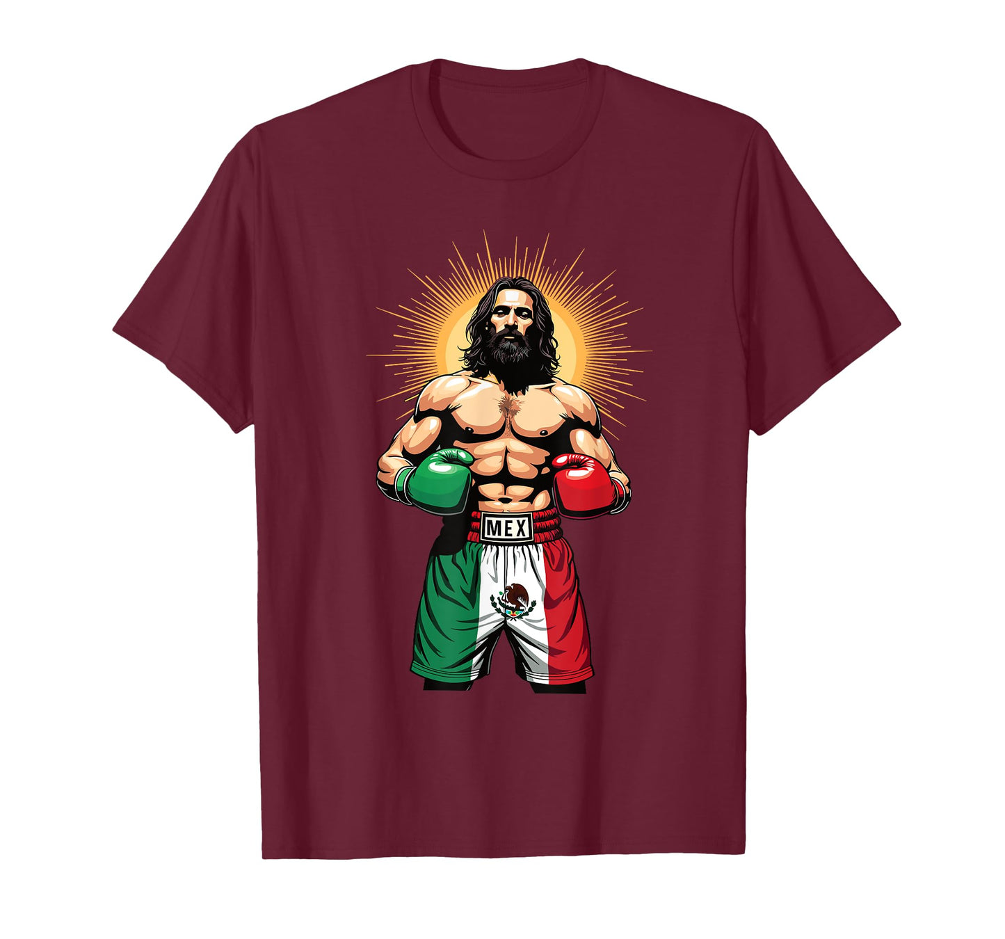 Mexican Boxing Jesus Christ Mex Boxing Shorts T-Shirt