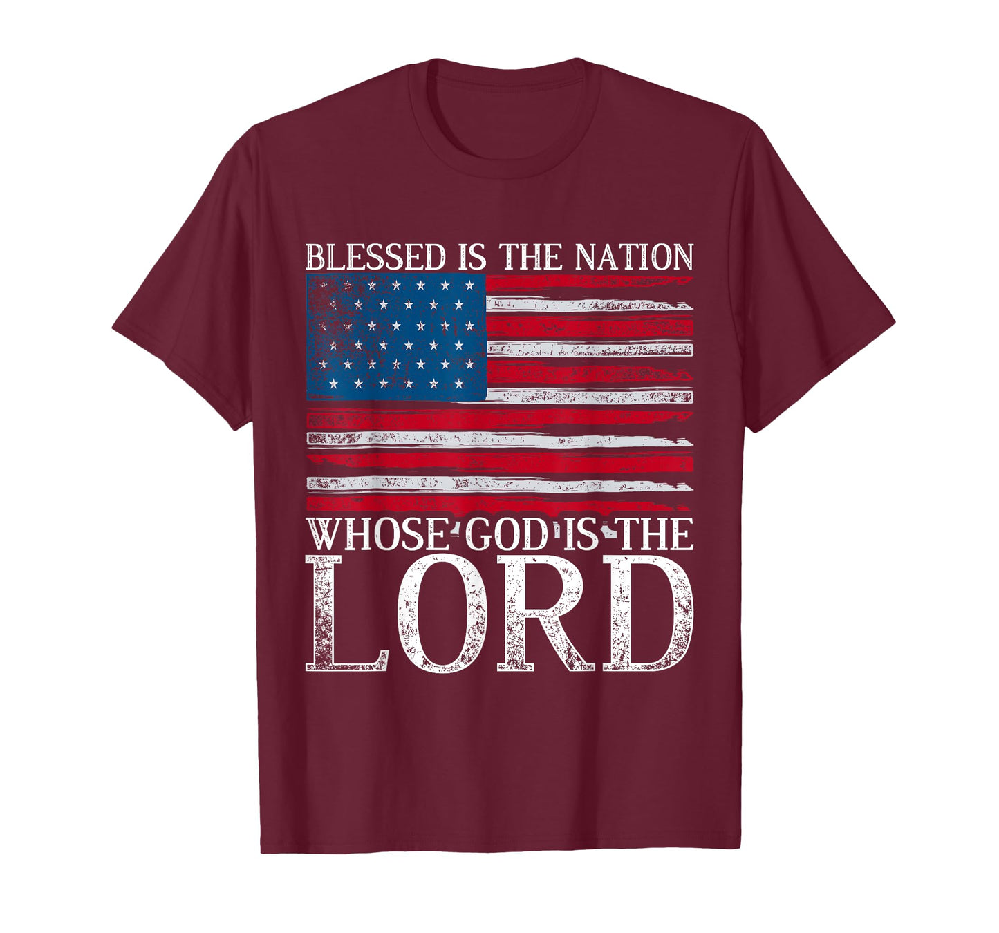 Christian American Nation USA Flag Bible Patriotic Prayer T-Shirt