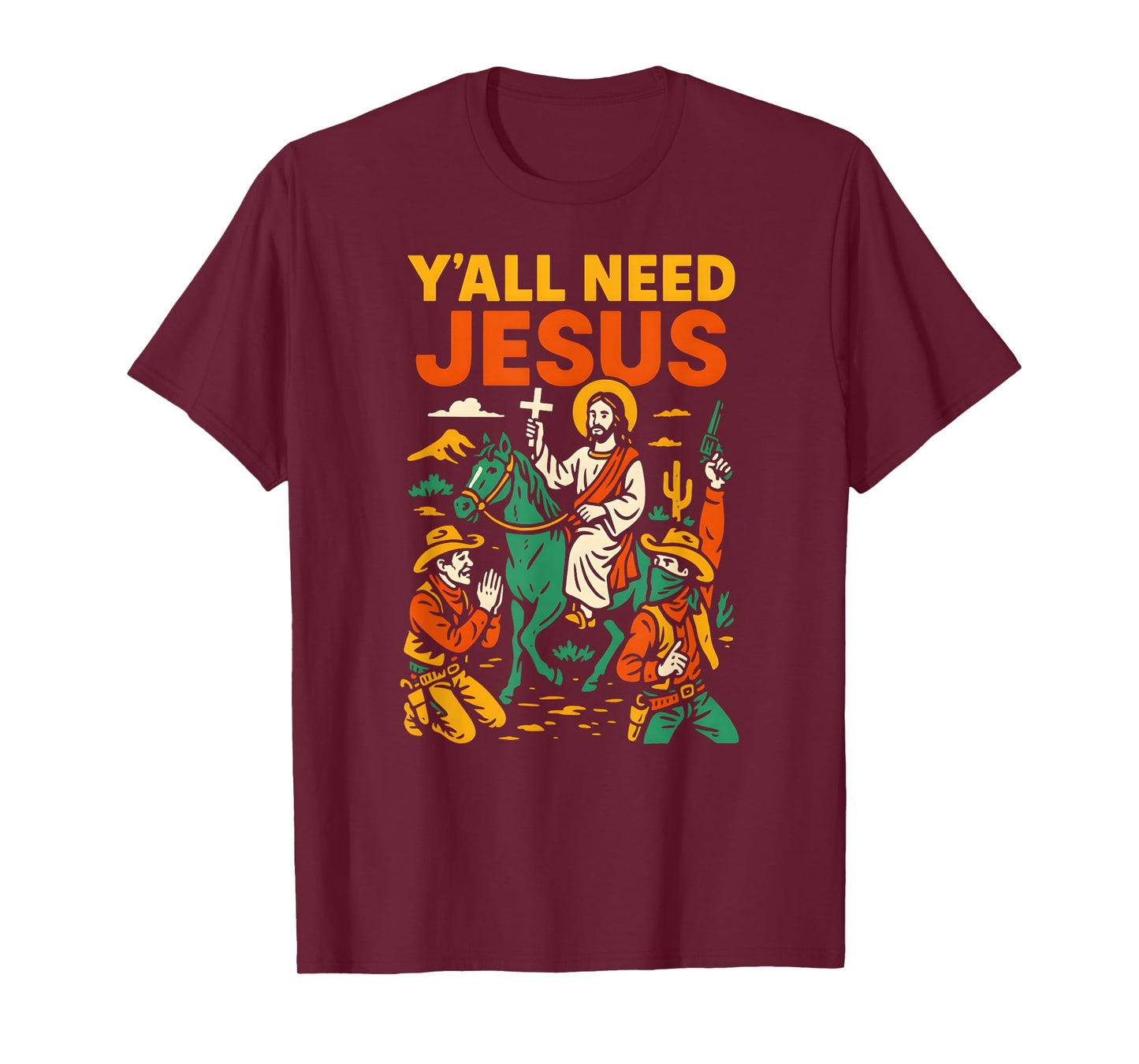Christian Parody Yall Need Jesus Fun Womens Christian Faith T-Shirt