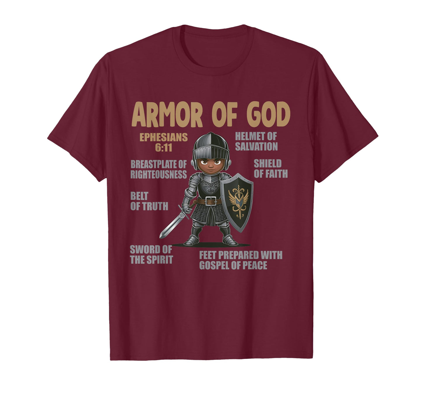 Black Kids Put On The Full Armor Of God Bible Chapters T-Shirt