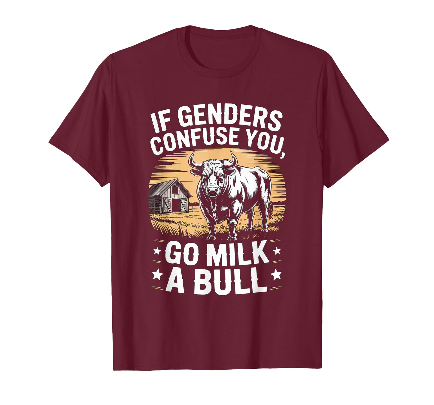 Funny Quote if Genders Confuse You Go Milk a Bull Vintage Lo T-Shirt
