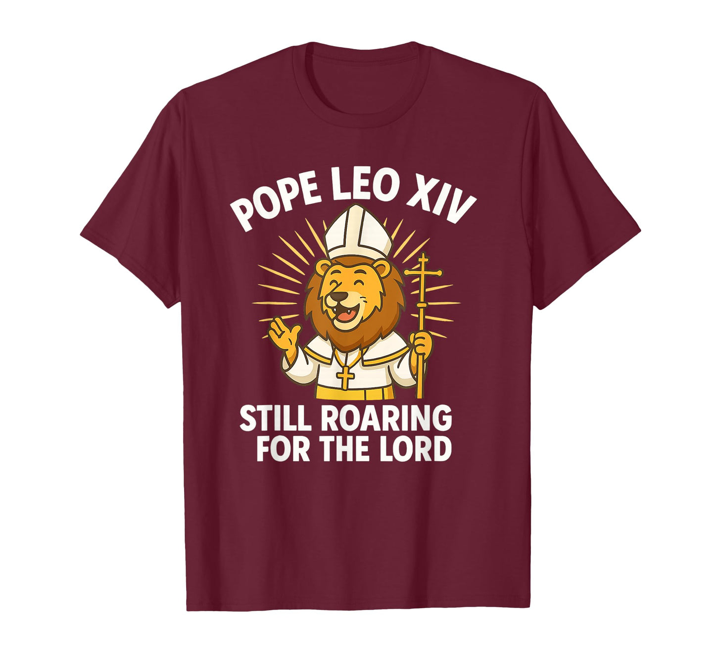 Pope Leo XIV Roaring Lion For The Lord Kid Boys Girls Gifts T-Shirt