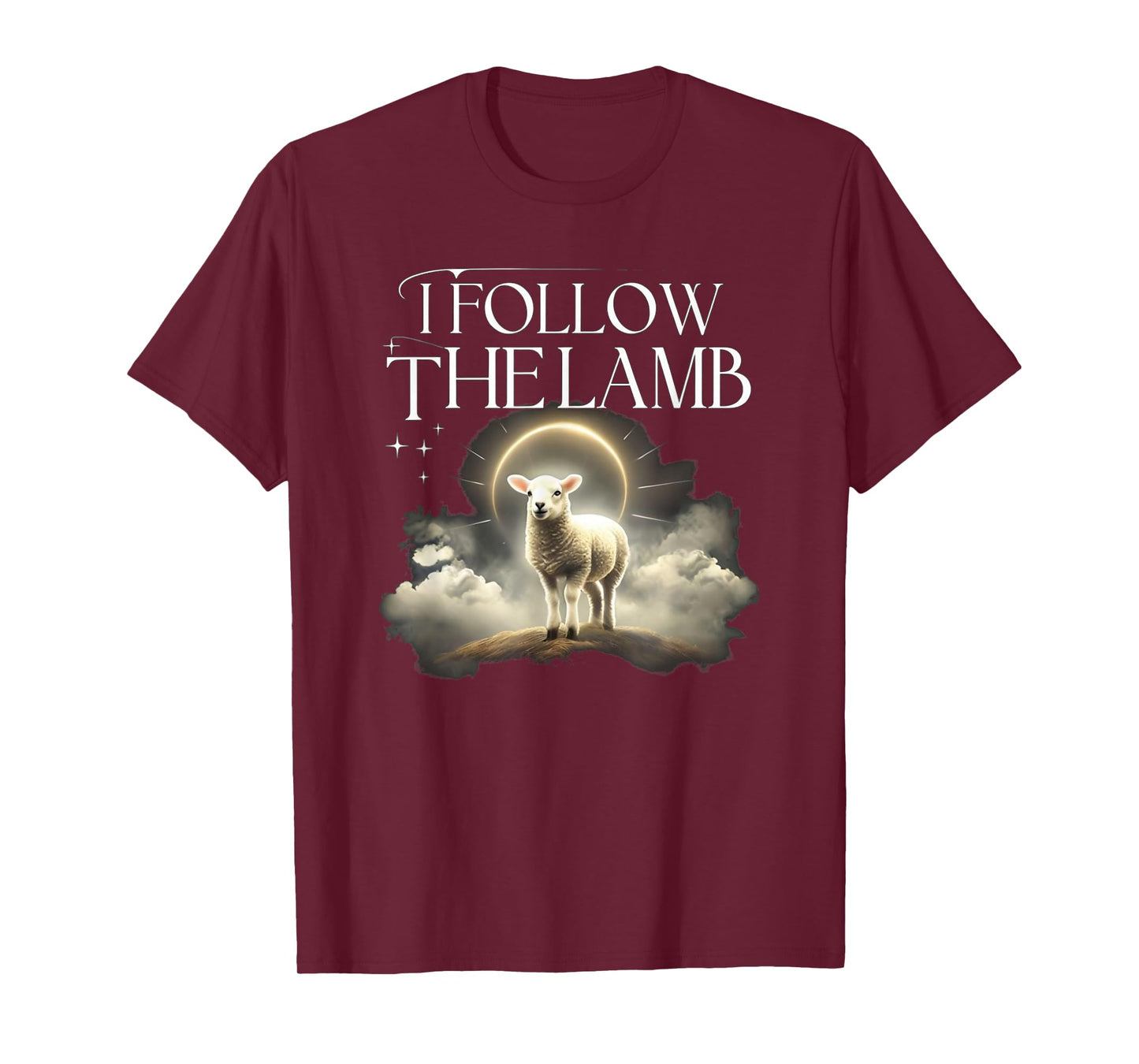 I Follow The Lamb – Christian Spiritual Light Design T-Shirt