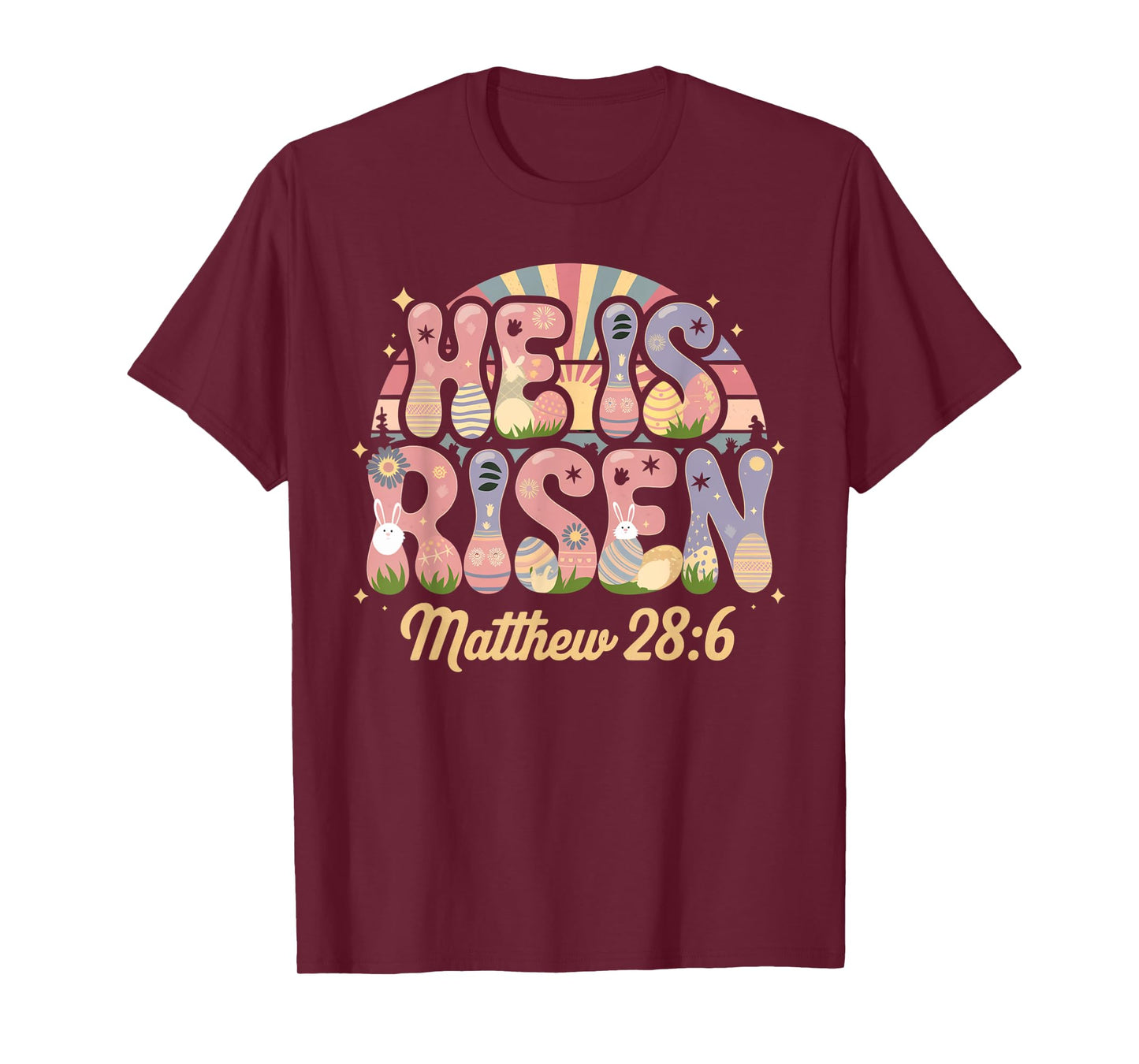 He is Risen Jesus Christian Easter Shirt Women Kids Girls T-Shirt
