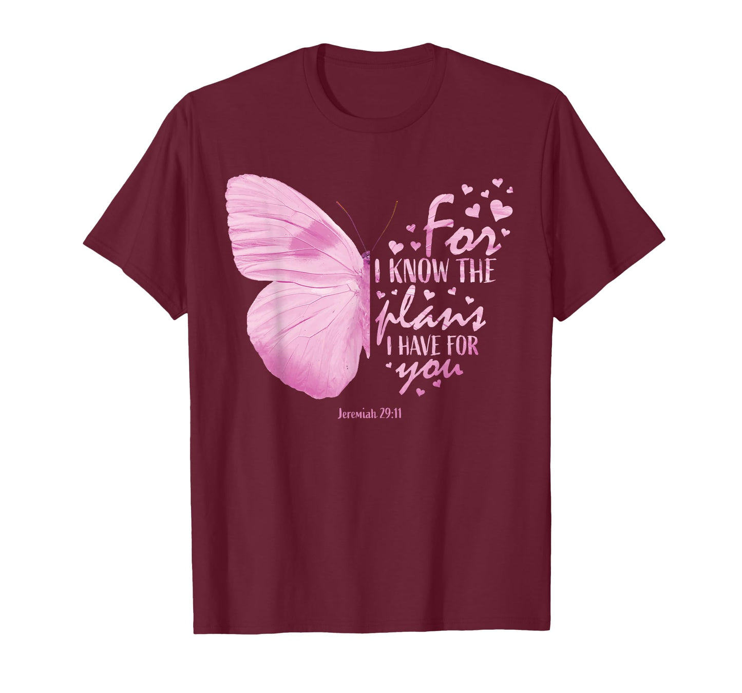 Religious Gifts Mom Women Christian Bible Verse Butterfly T-Shirt