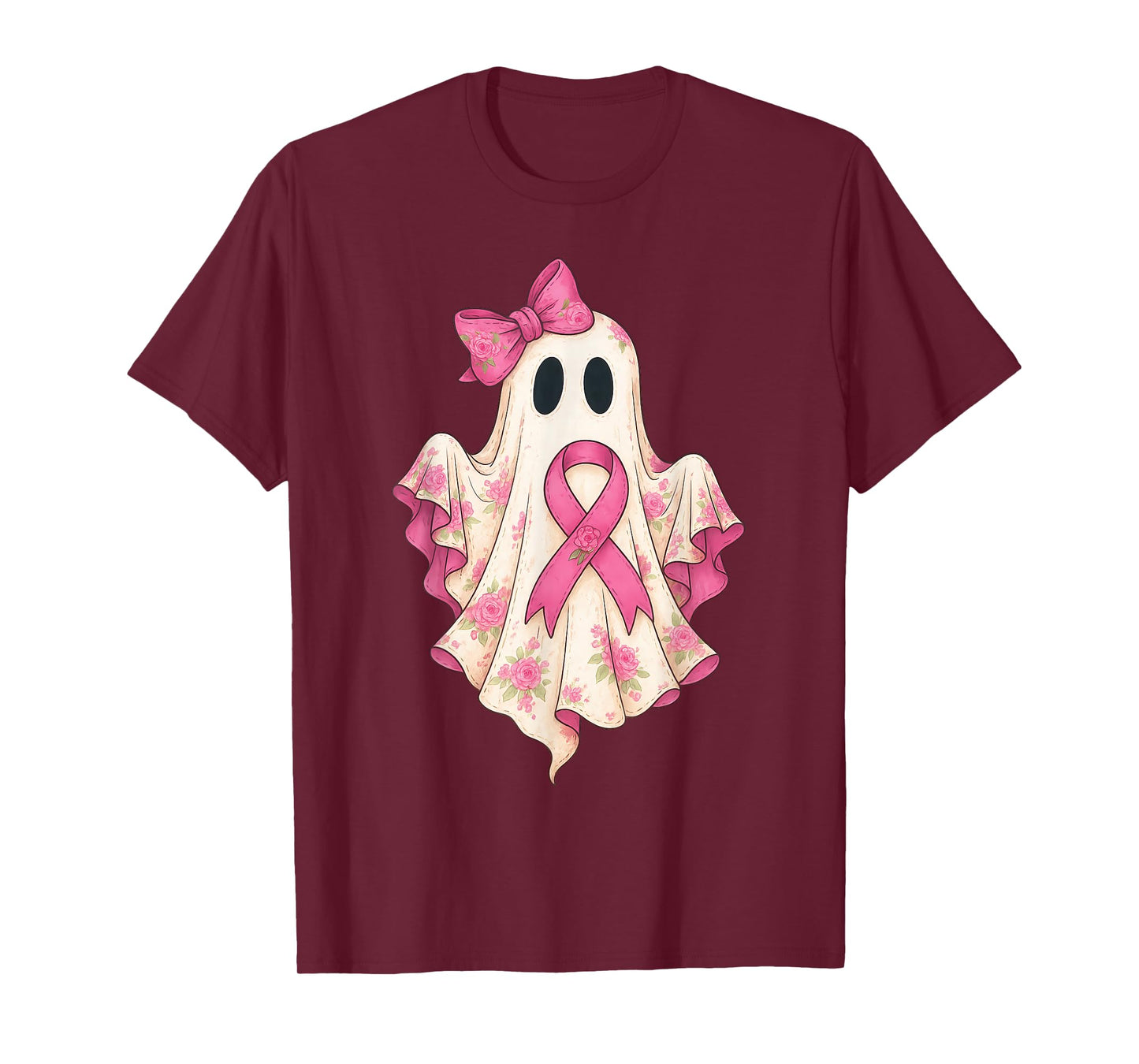 in October, We Wear Pink Ghost Breast Cancer Awareness Tees T-Shirt