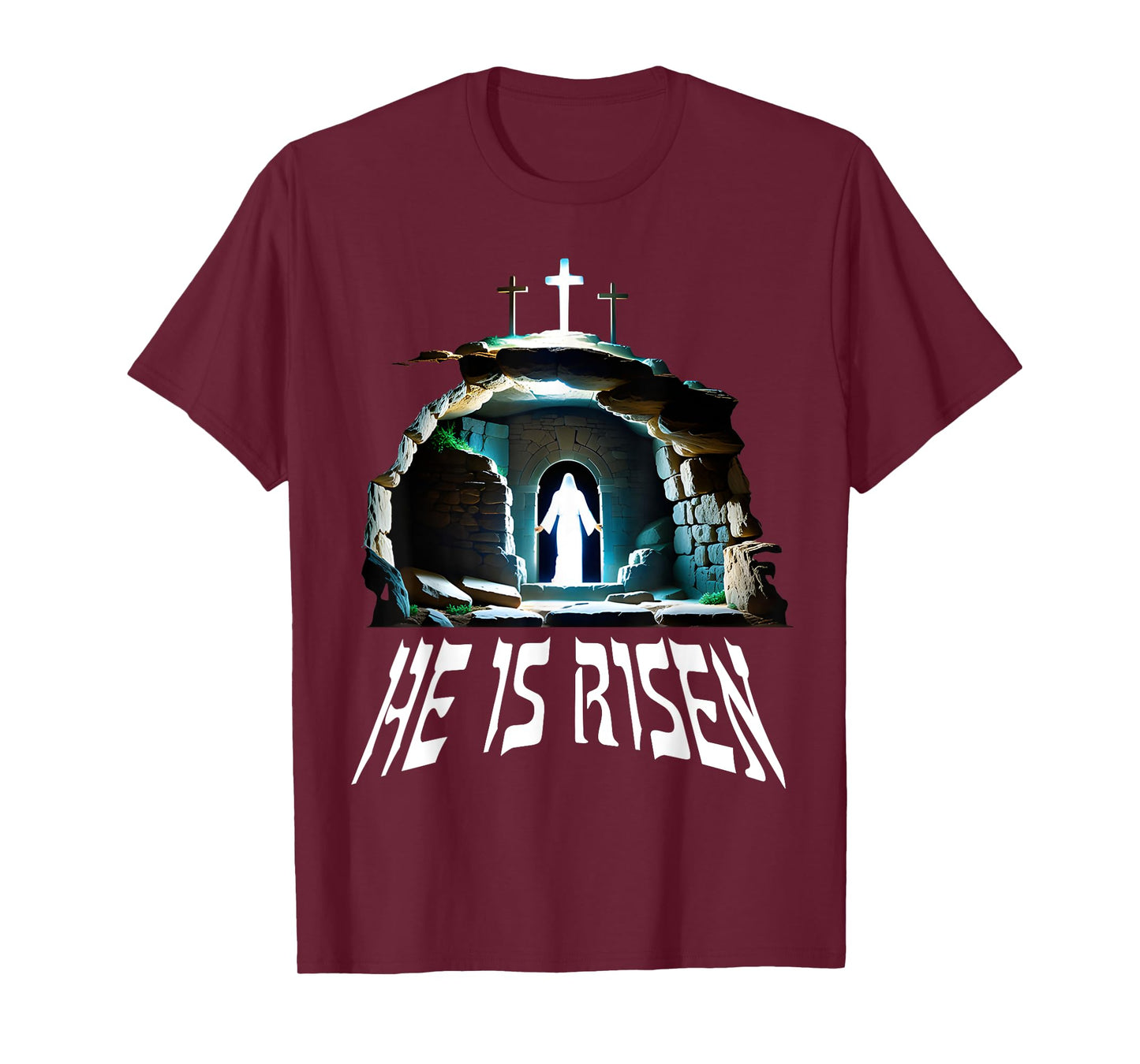 Resurrection Jesus Empty Tomb He Is Risen Glory tee T-Shirt
