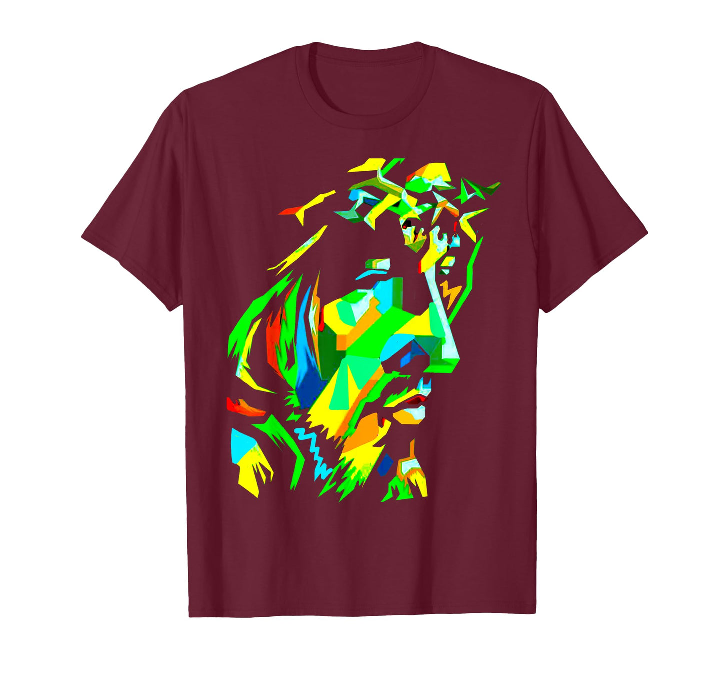 Jesucristo Pop Art Jesus Christ Face, Catholic Icon Painting T-Shirt
