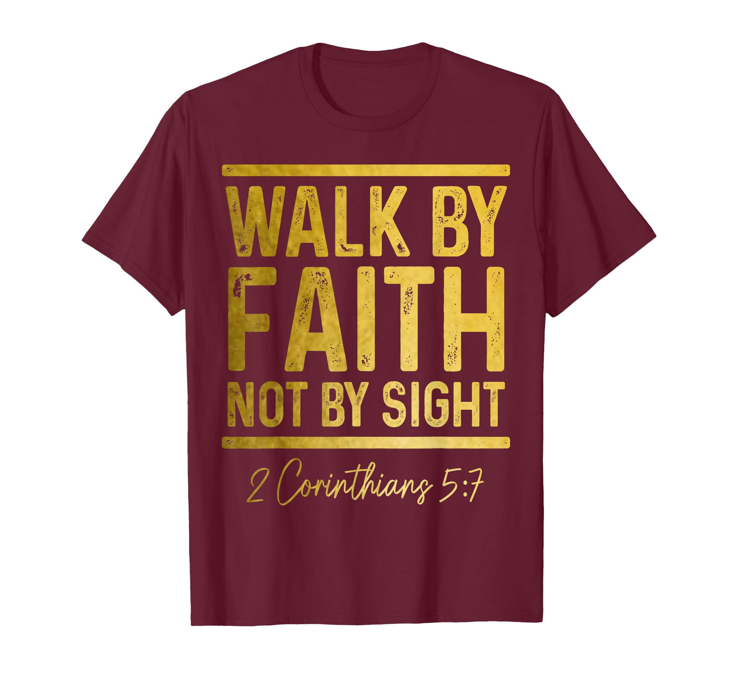 Bible Verse Walk Faith Not By Sight Christian Pastor T-Shirt