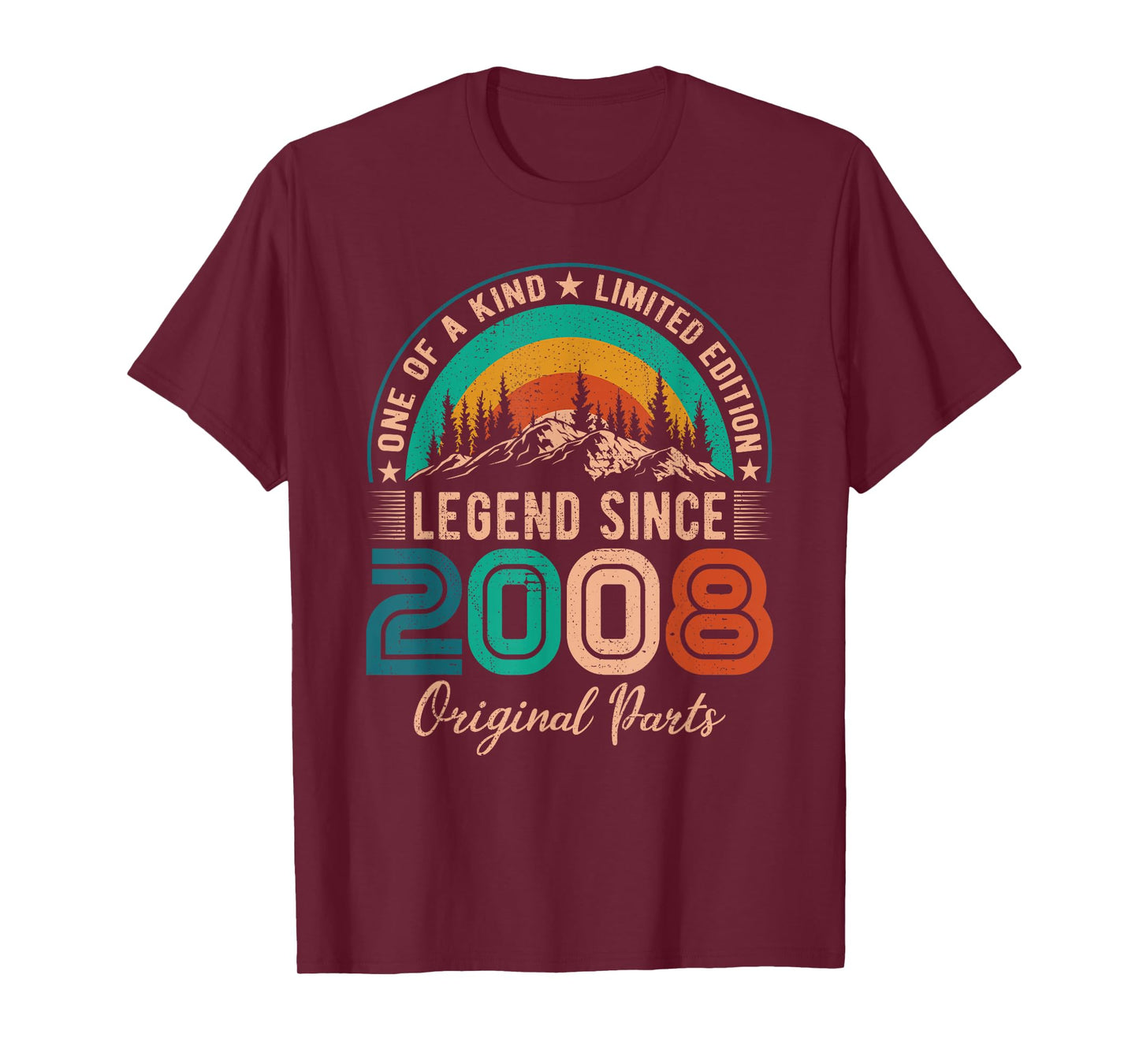 Legend Since 2008 Birthday Retro Born in 2008 T-Shirt