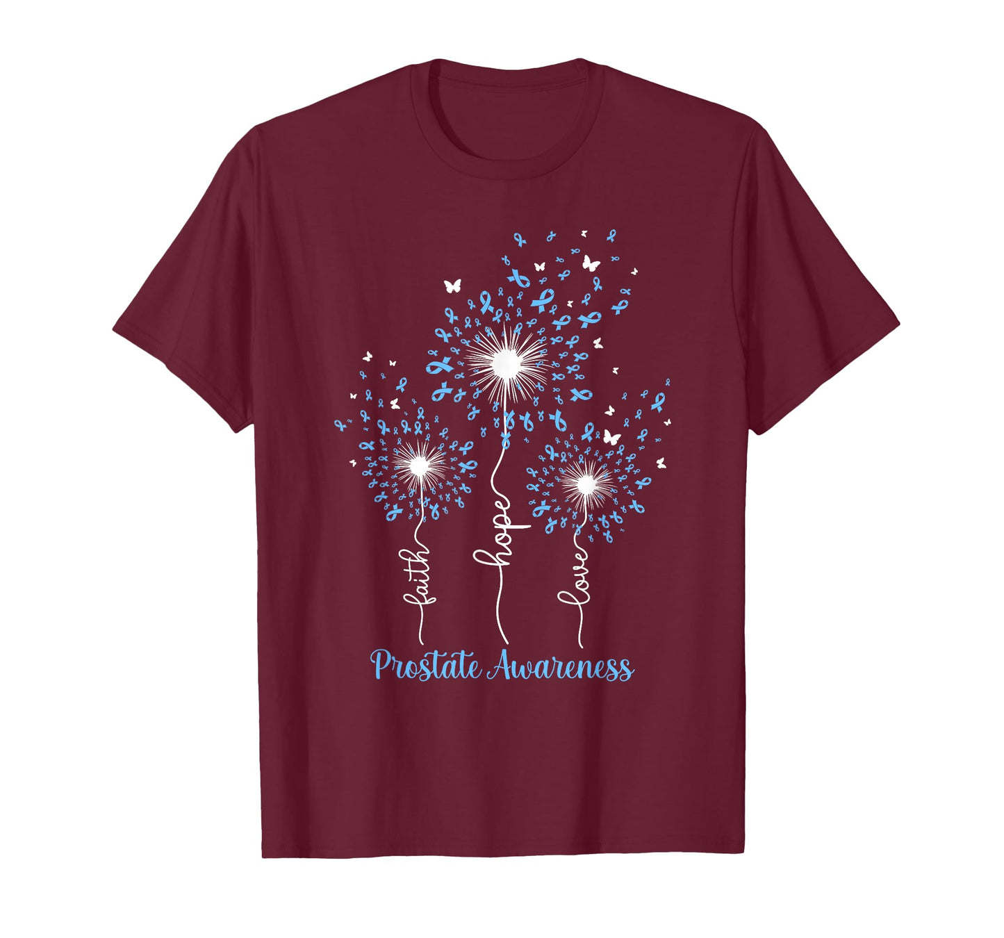 Dandelion Faith Hope Love Prostate Awareness T-Shirt