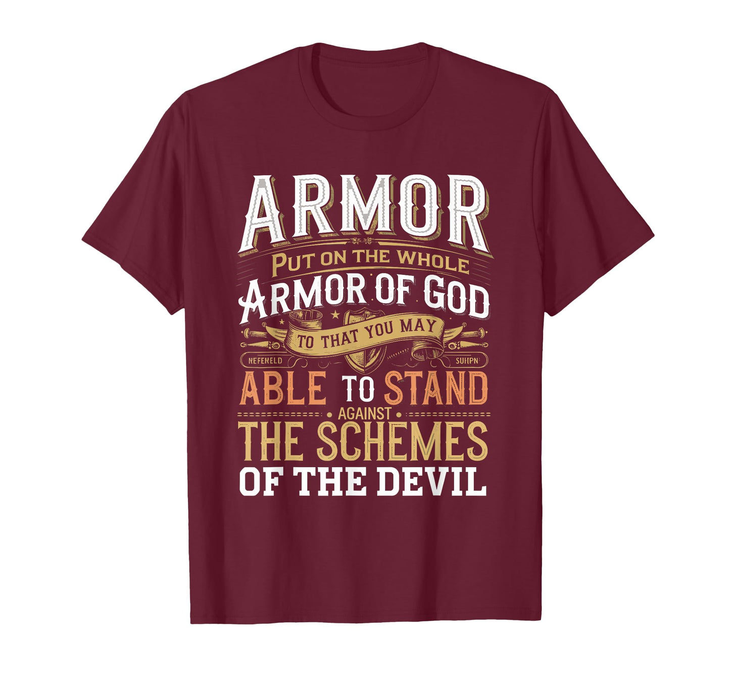 Armor of God Ephesians 6:17 Bible Verse Christian T-Shirt