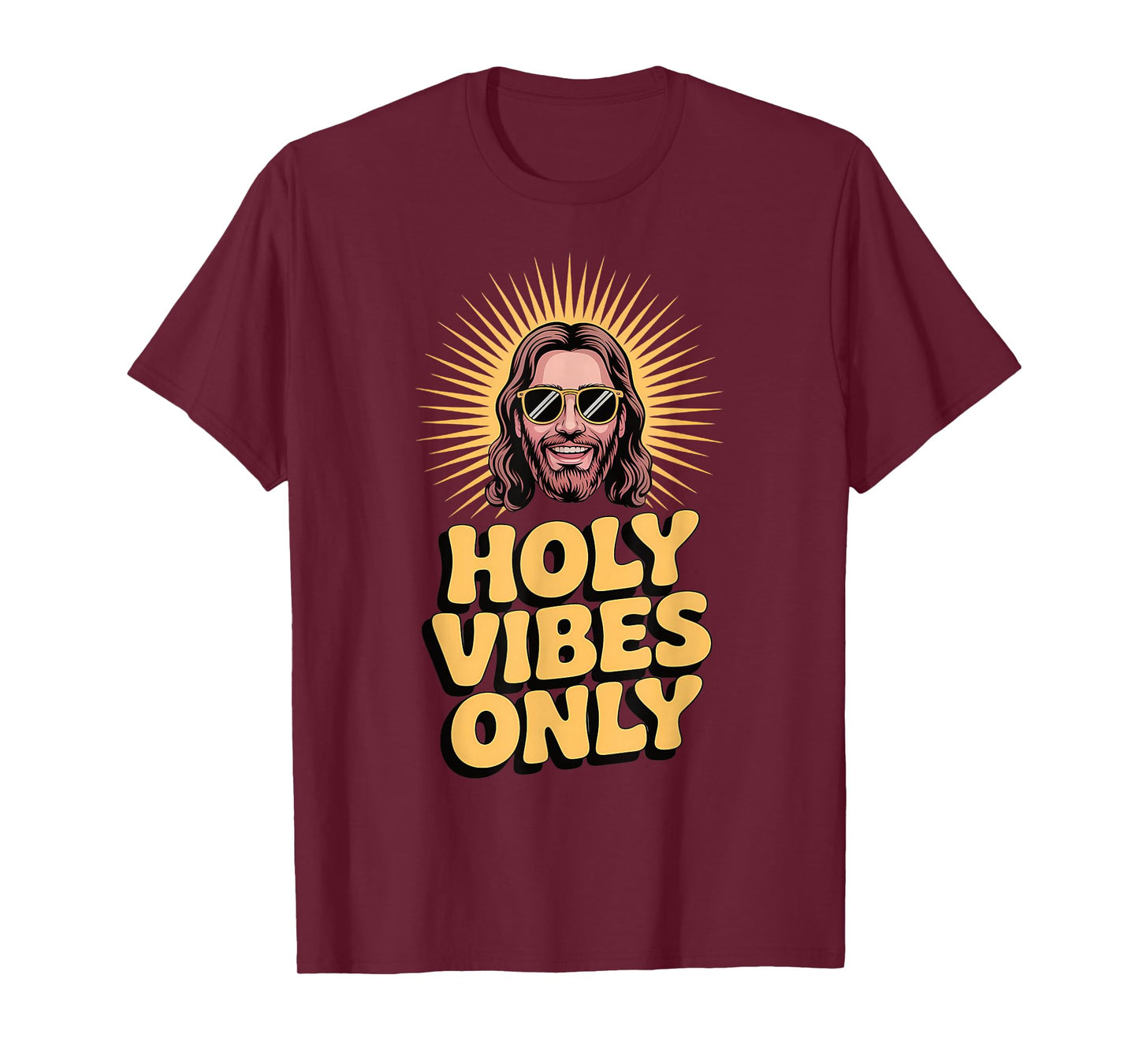 Holy Vibes Only Funny Jesus Religious Christian Faith T-Shirt