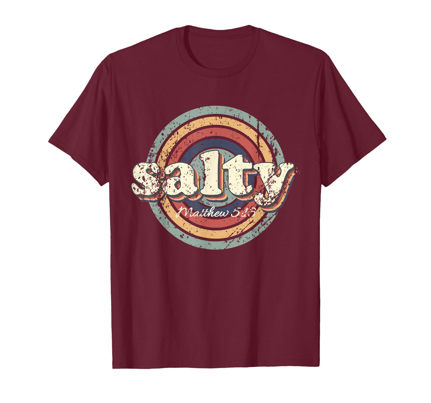 Christian Salty Matthew 5:13 Bible Verse Jesus Faith Vintage T-Shirt