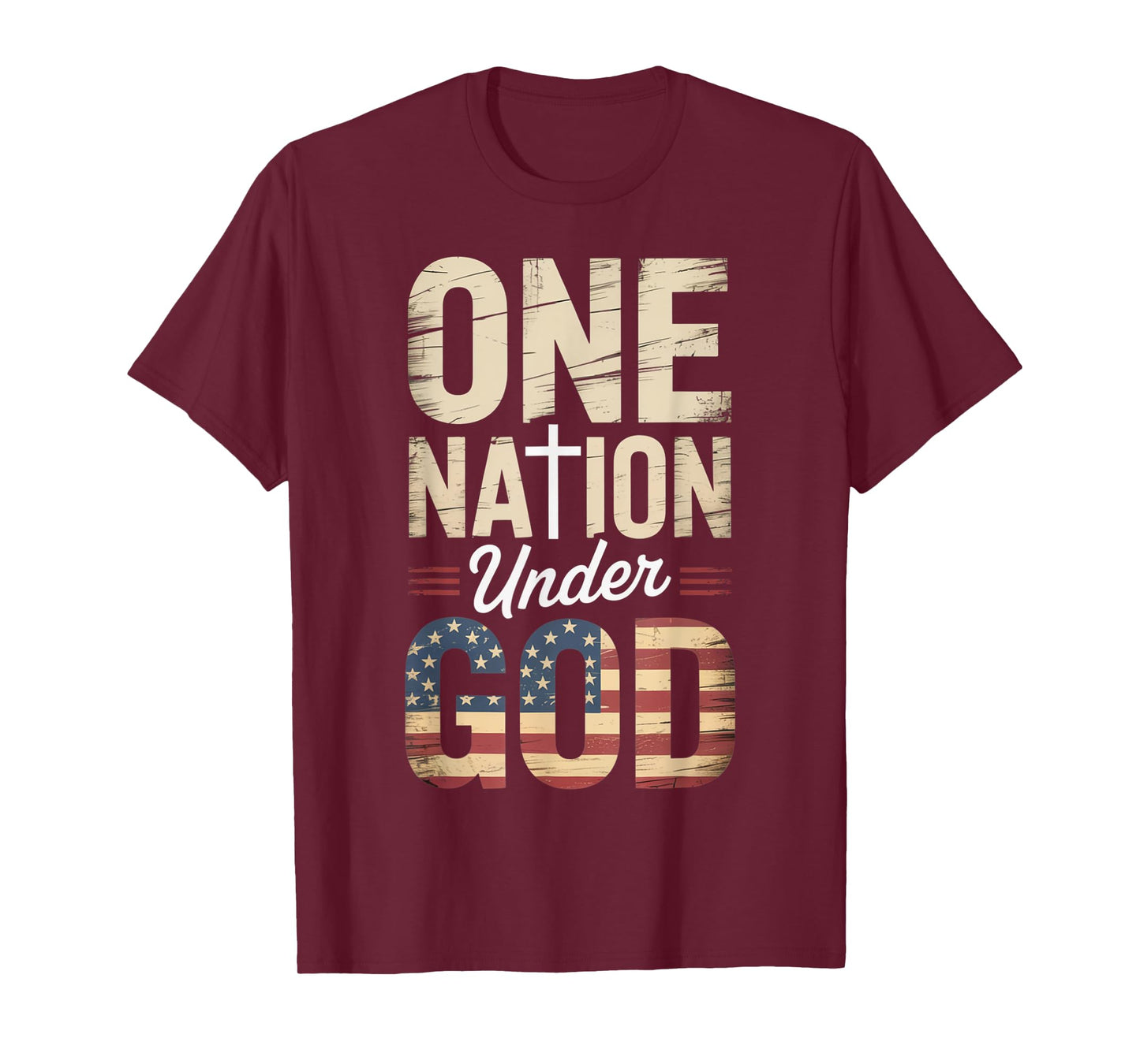 One Nation Under God July 4th Christian Patriotic T-Shirt