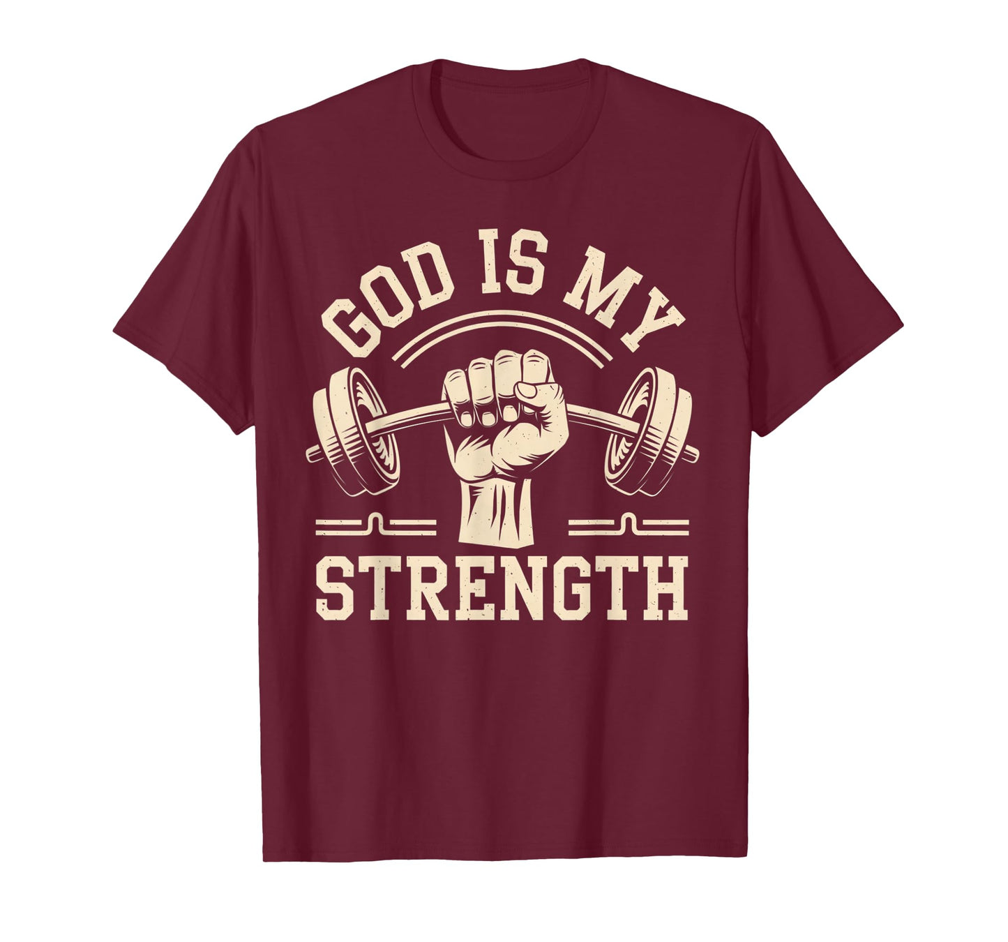 Gym God Is My Strength Workout Fitness Women Men T-Shirt