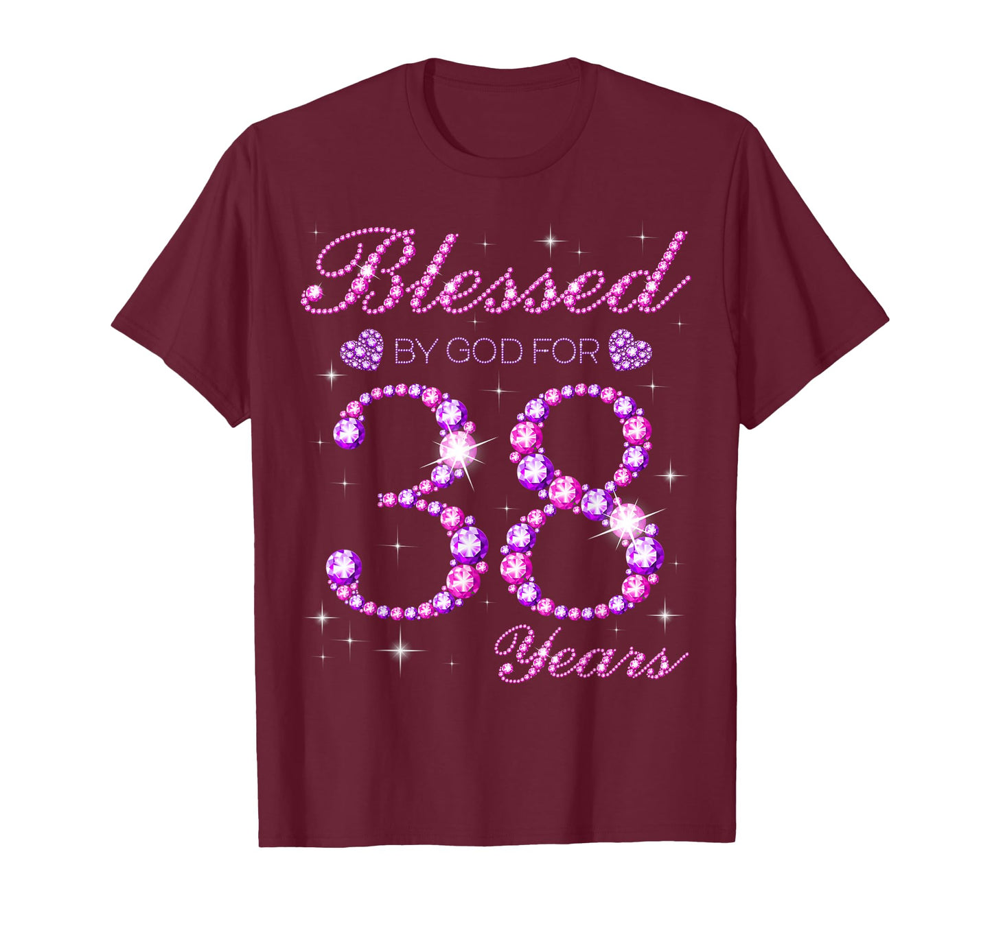 Blessed by God for 38 Years Old 38th Birthday Party T-Shirt