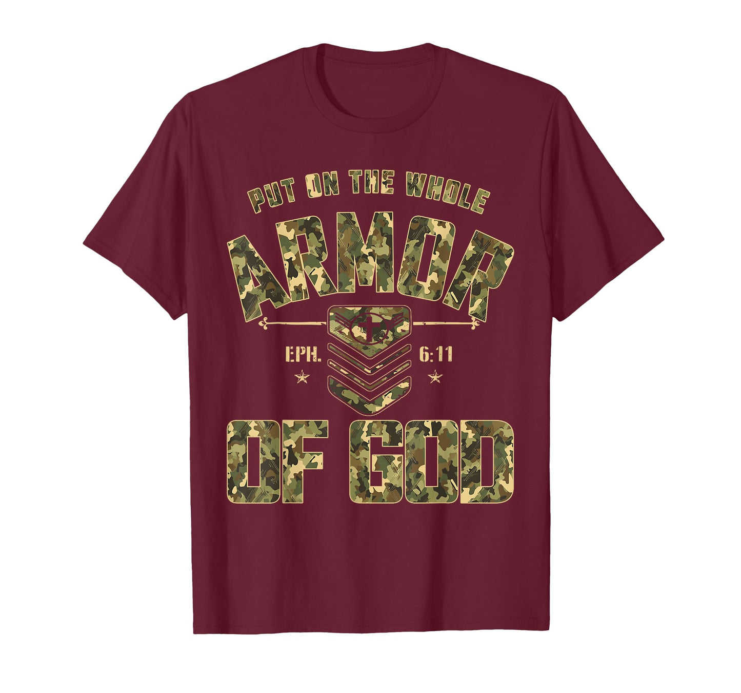 Put On The Full Armor of God - Christian Religious Bible T-Shirt