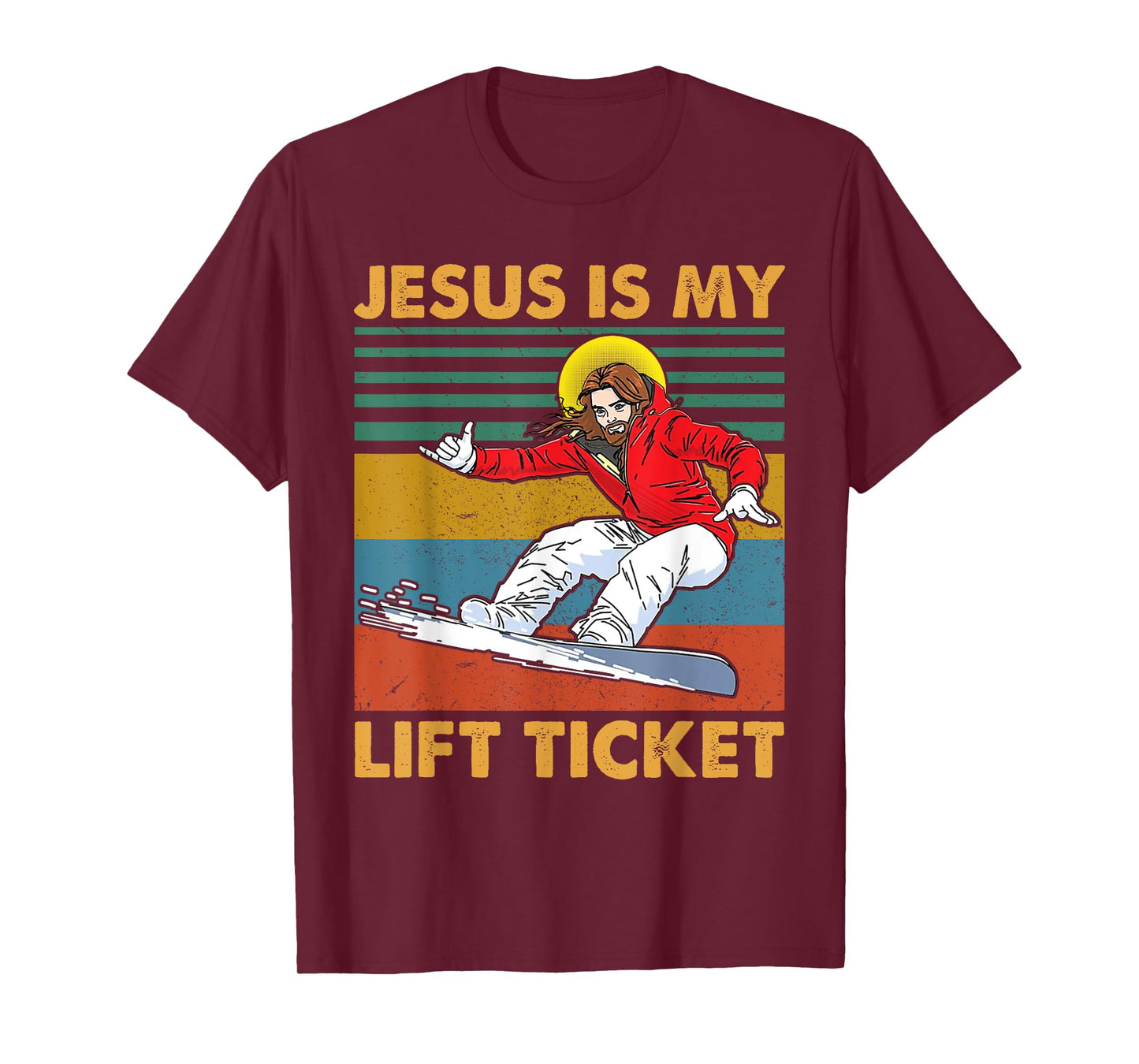 Vintage Jesus Is My Lift Ticket Christian Gift T-Shirt