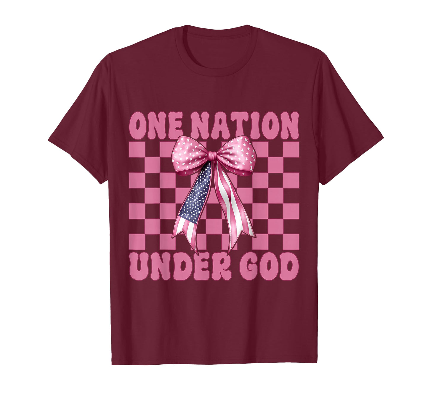 4th of July USA American Flag Patriotic One Nation Under God T-Shirt