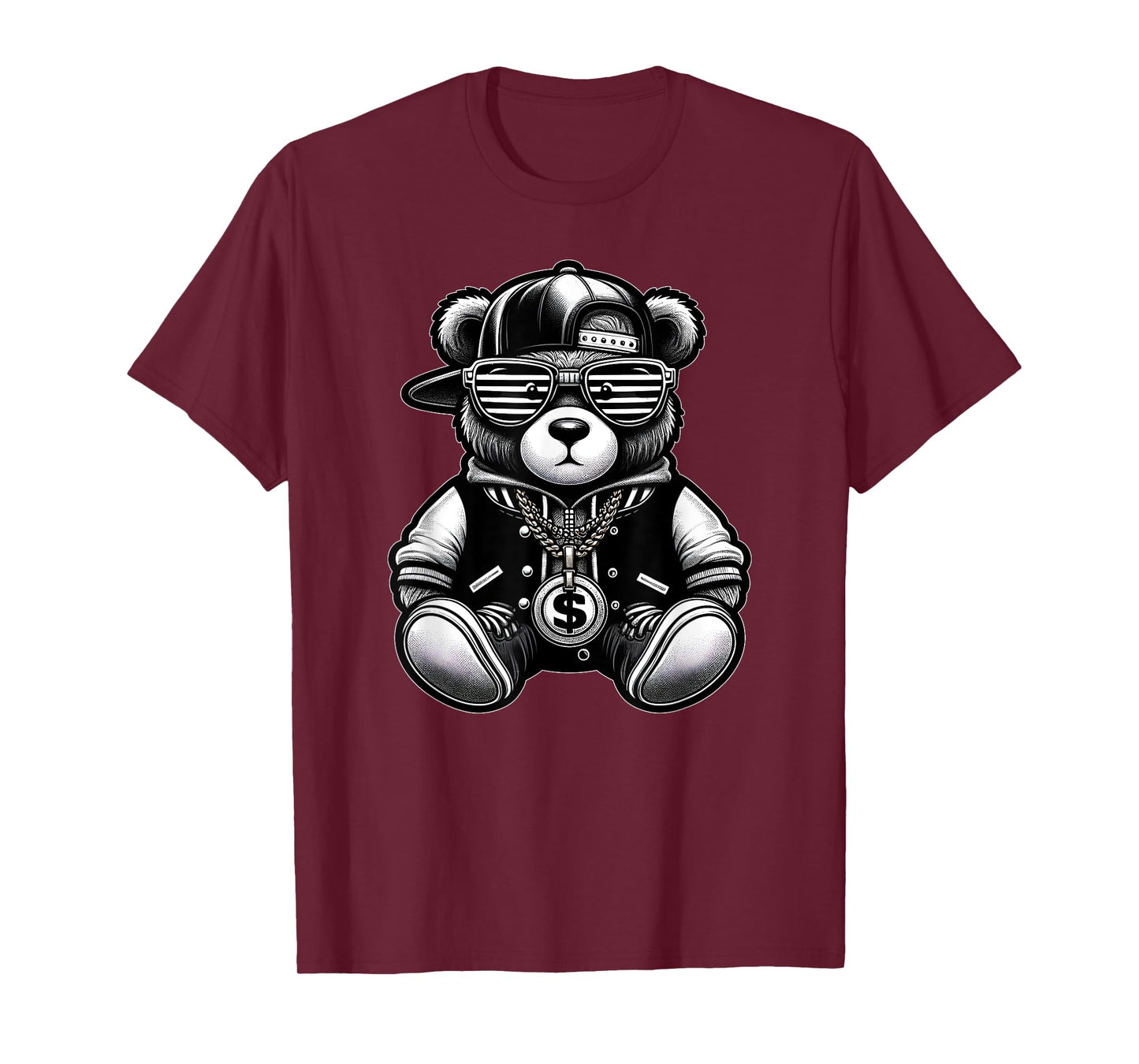 Funny Hip Hop Teddy Bear 90s Graffiti Art Rap Lover Gangsta T-Shirt