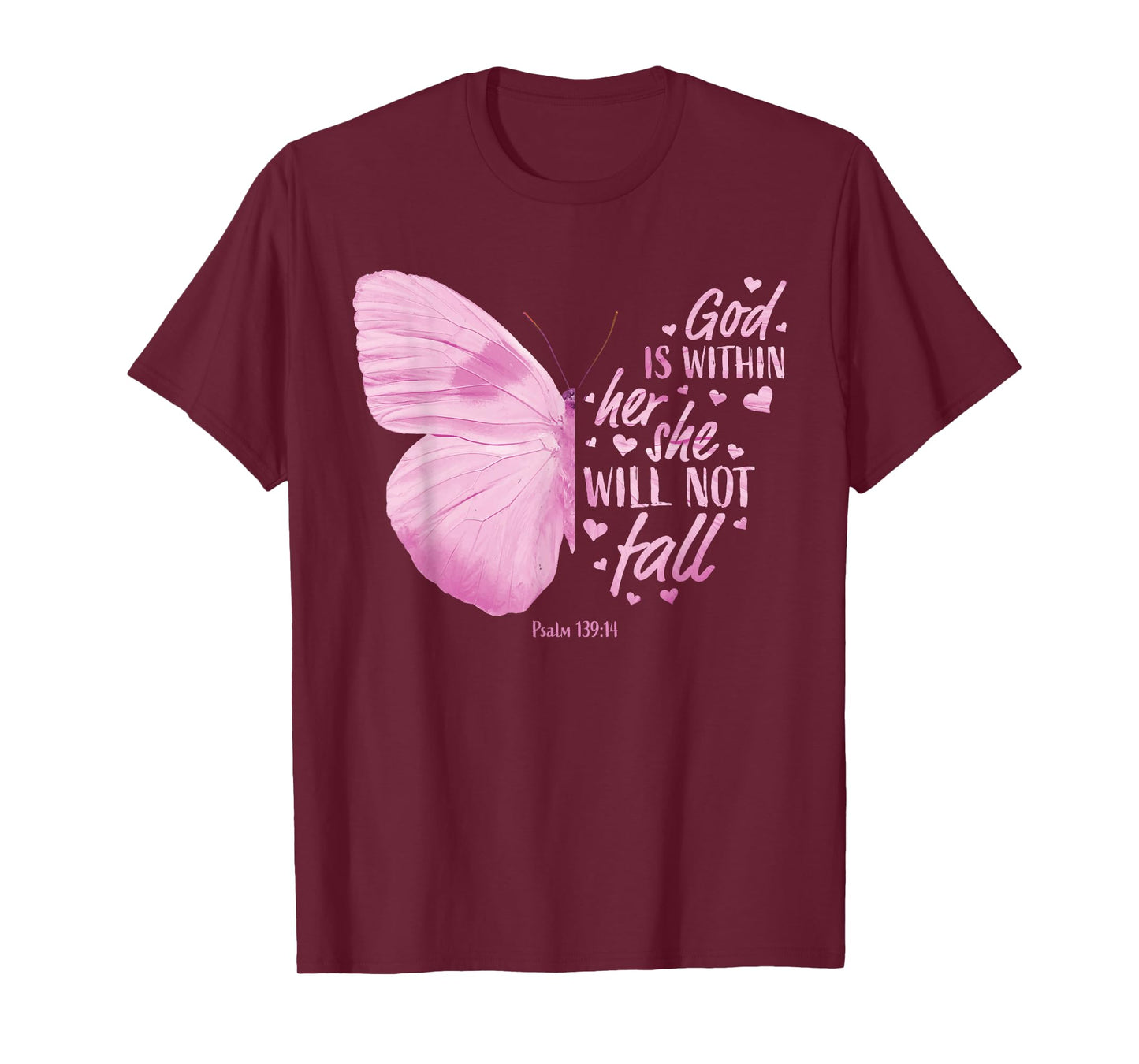 God Is Within Her She Will Not Fall Christian Sayings Women T-Shirt